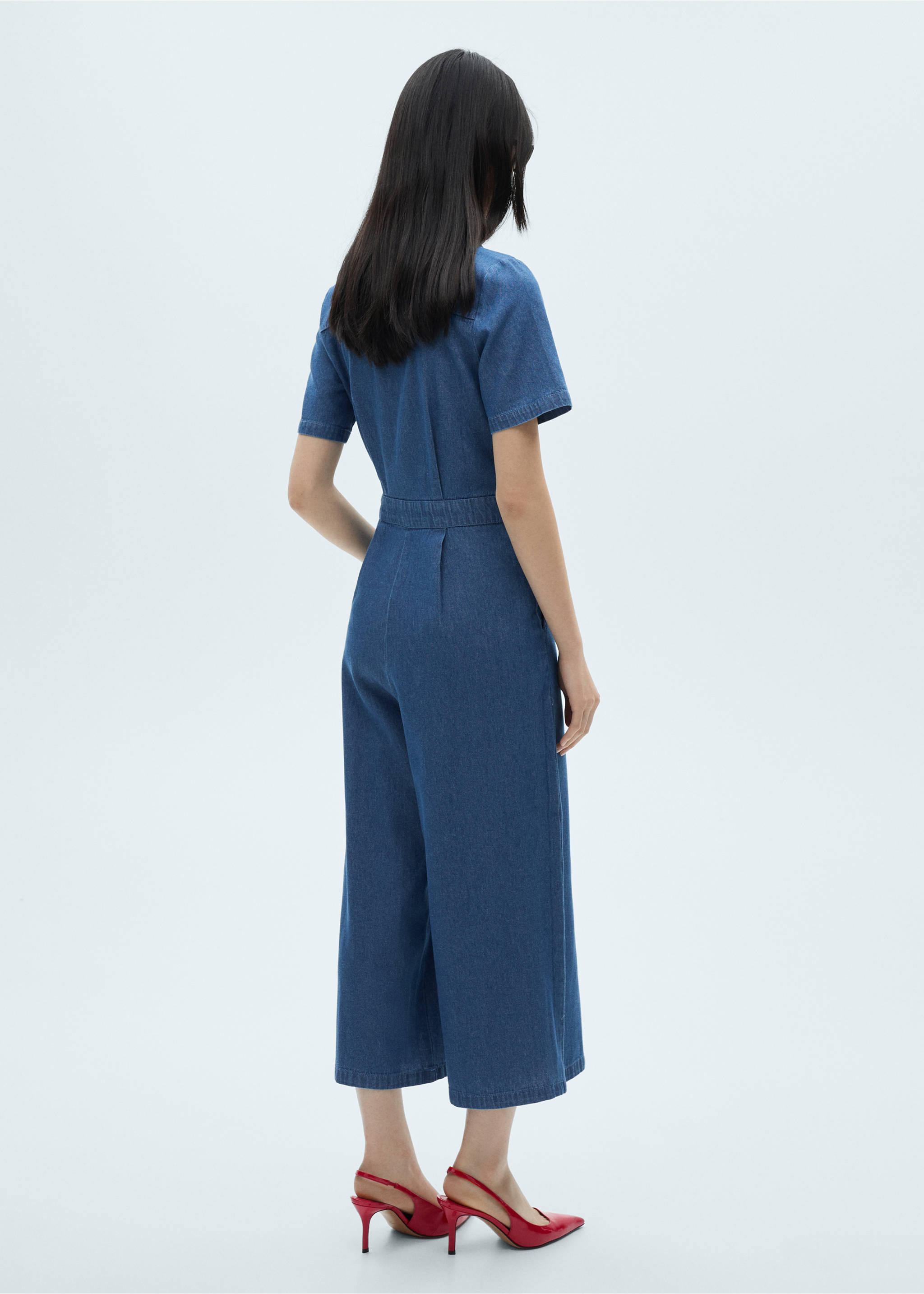 Mono manga corta vaquero - Detalle del artículo 1, Azul medio. Ref: 87040589-00.