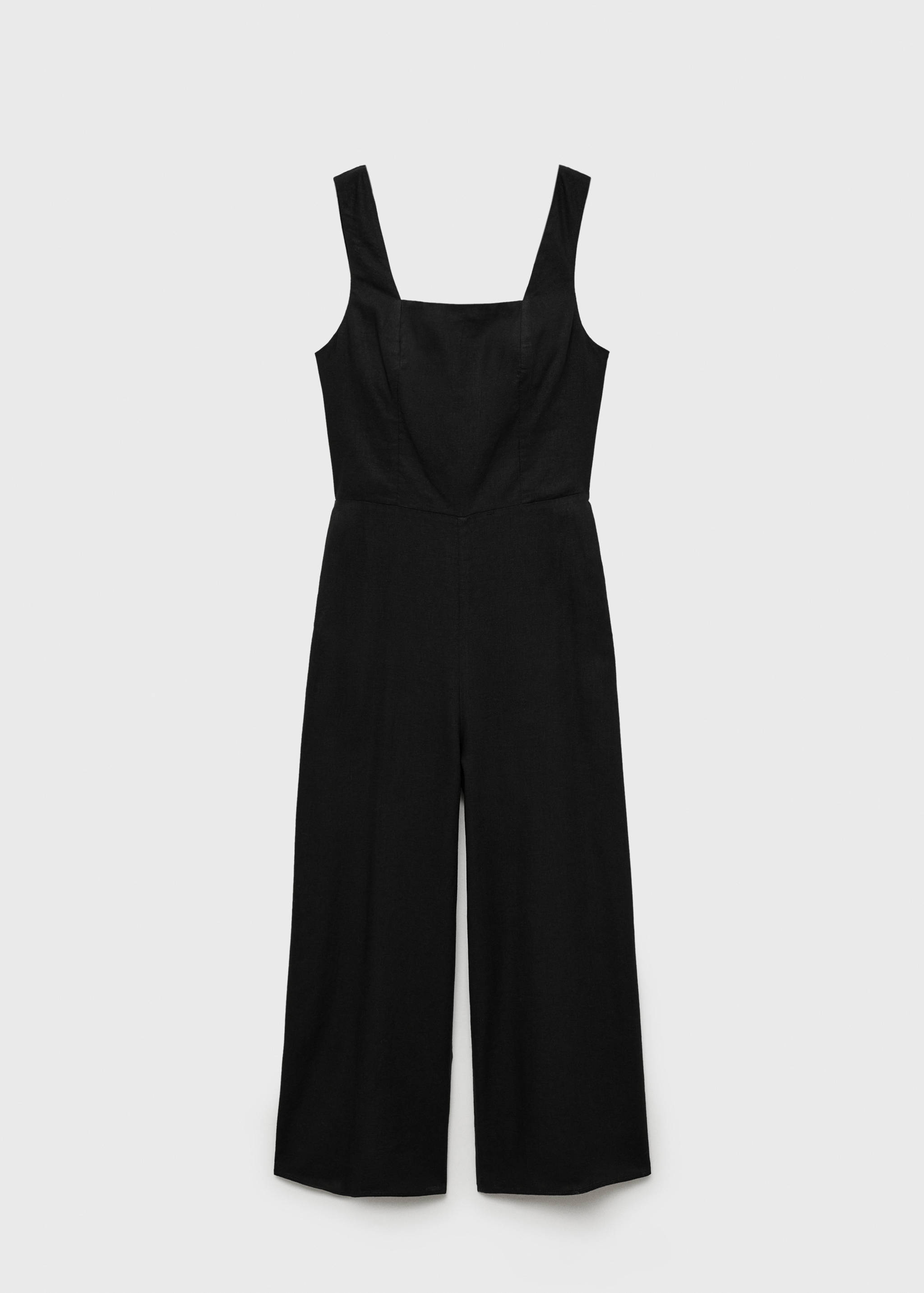 Rak jumpsuit i linne - Artikel utan modell