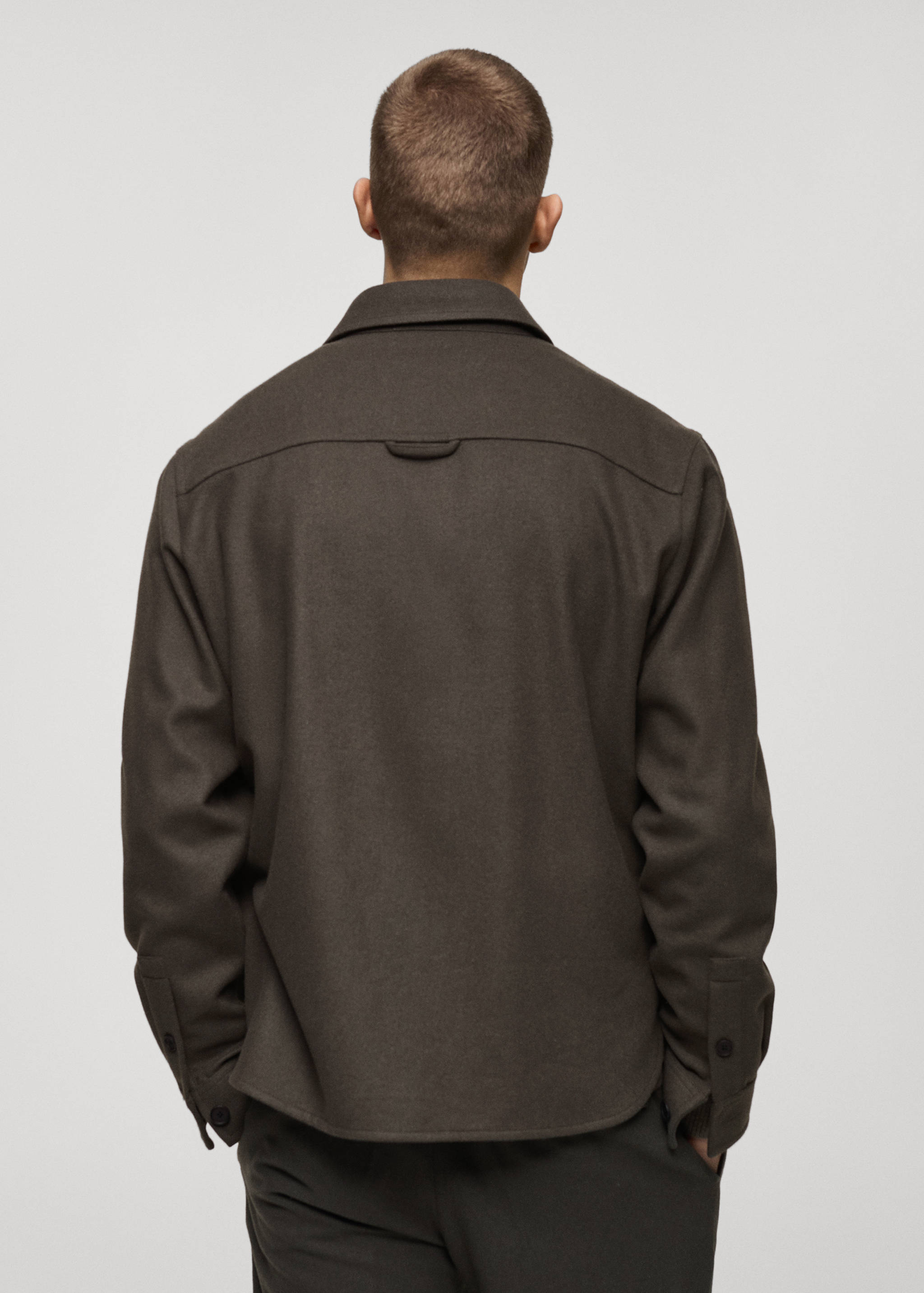 Flanell-Overshirt aus Wollgemisch - Rückseite des Artikels