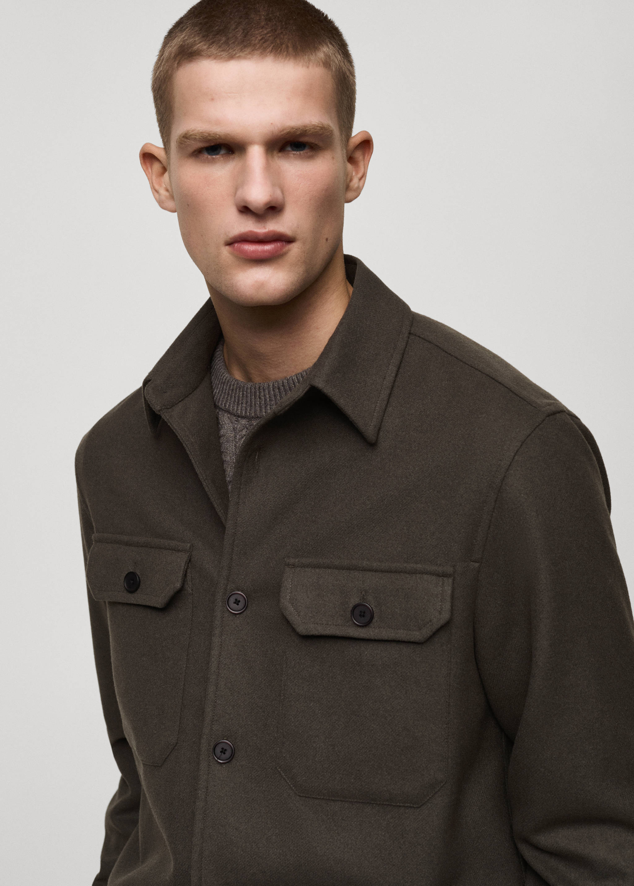 Flanell-Overshirt aus Wollgemisch - Detail des Artikels 1