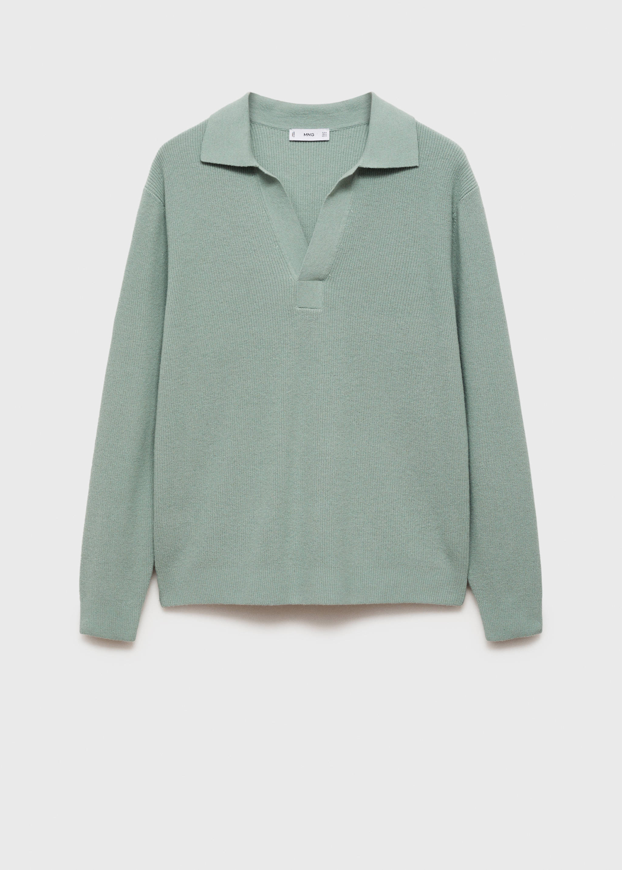 Knitted wool blend polo sweater - Article without model
