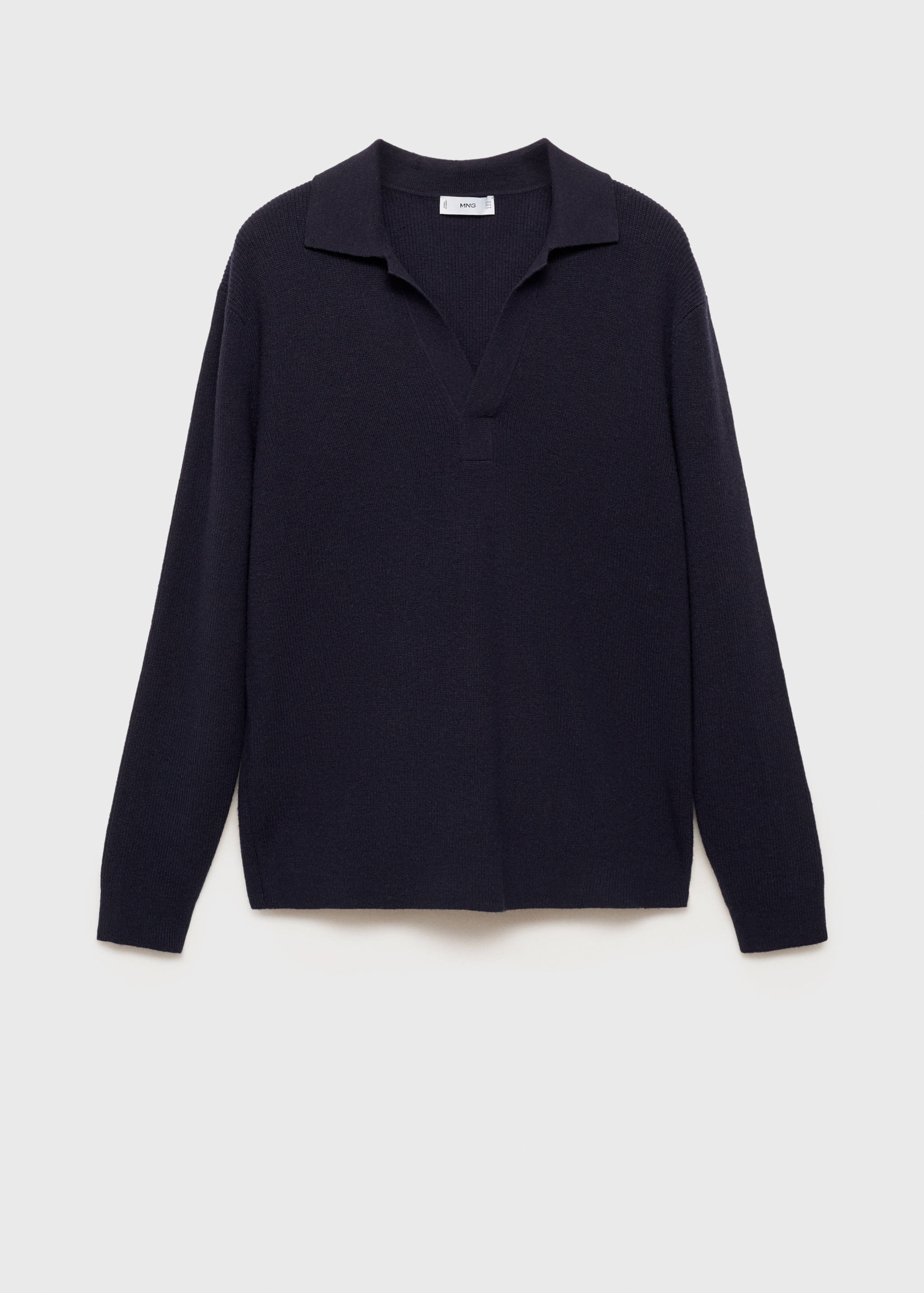 Knitted wool blend polo sweater - Article without model