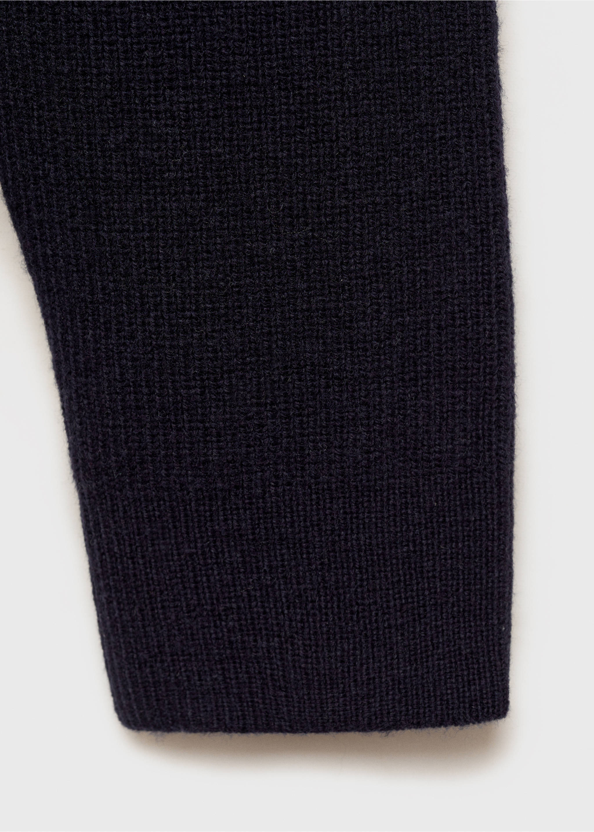 Pull-over polo maille laine mélangée - Détail de l'article 0, Bleu marine foncé. Ref: 87040600-00.