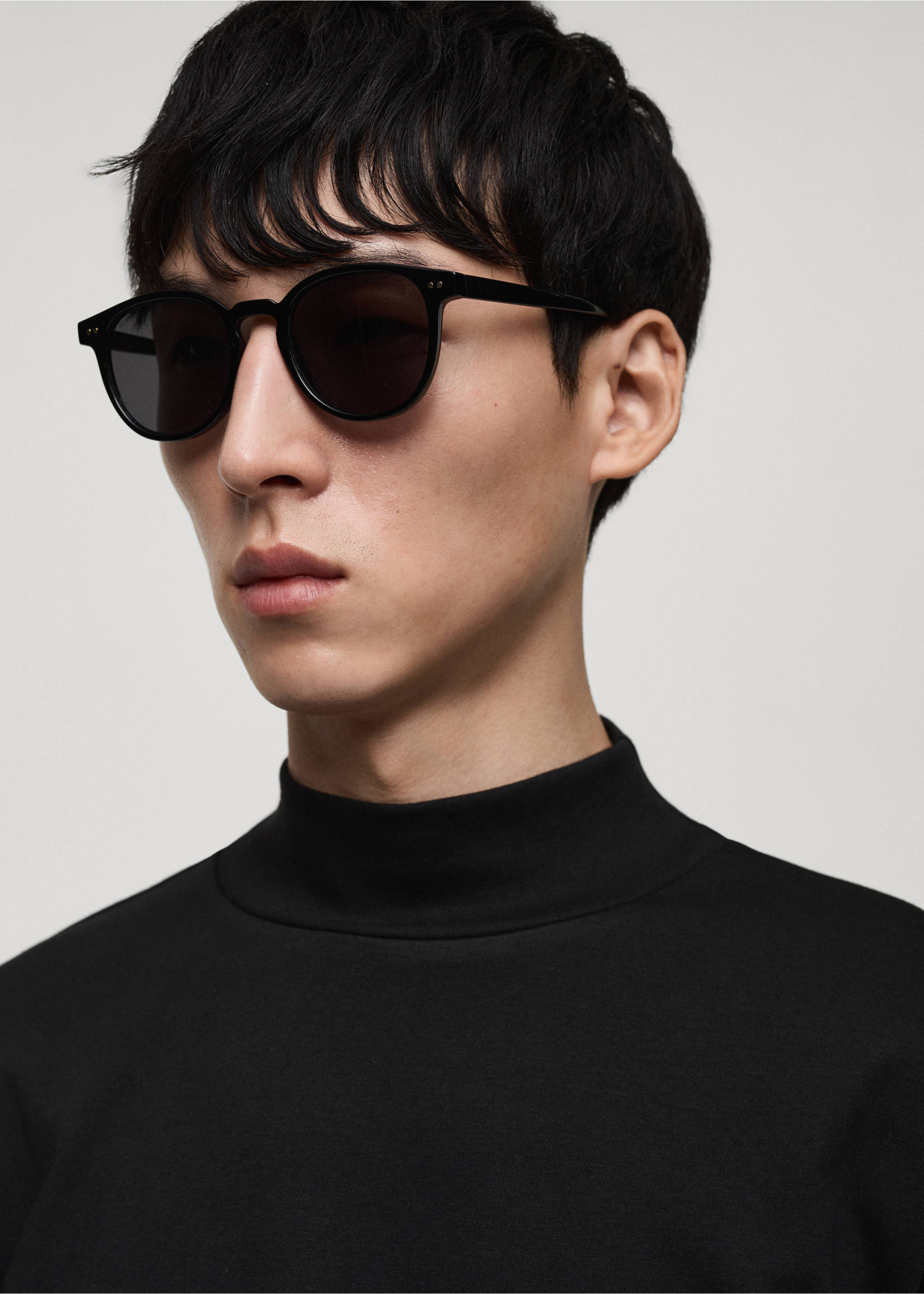 Camiseta manga larga cuello perkins - Detalle del artículo 1, Negro. Ref: 87040601-00.