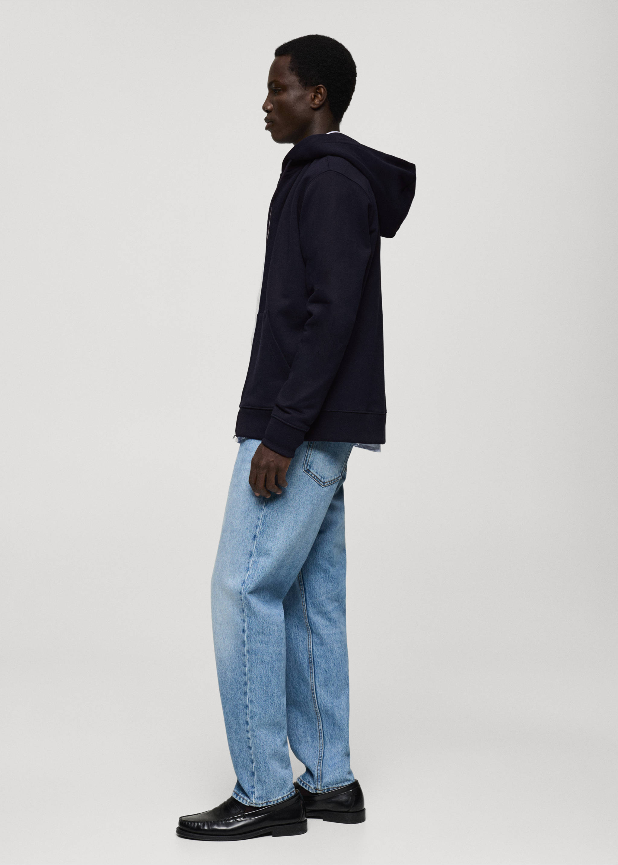 Regular Fit-Kapuzensweatshirt - Detail des Artikels 2, Dunkles Marineblau. Ref: 87040602-00.