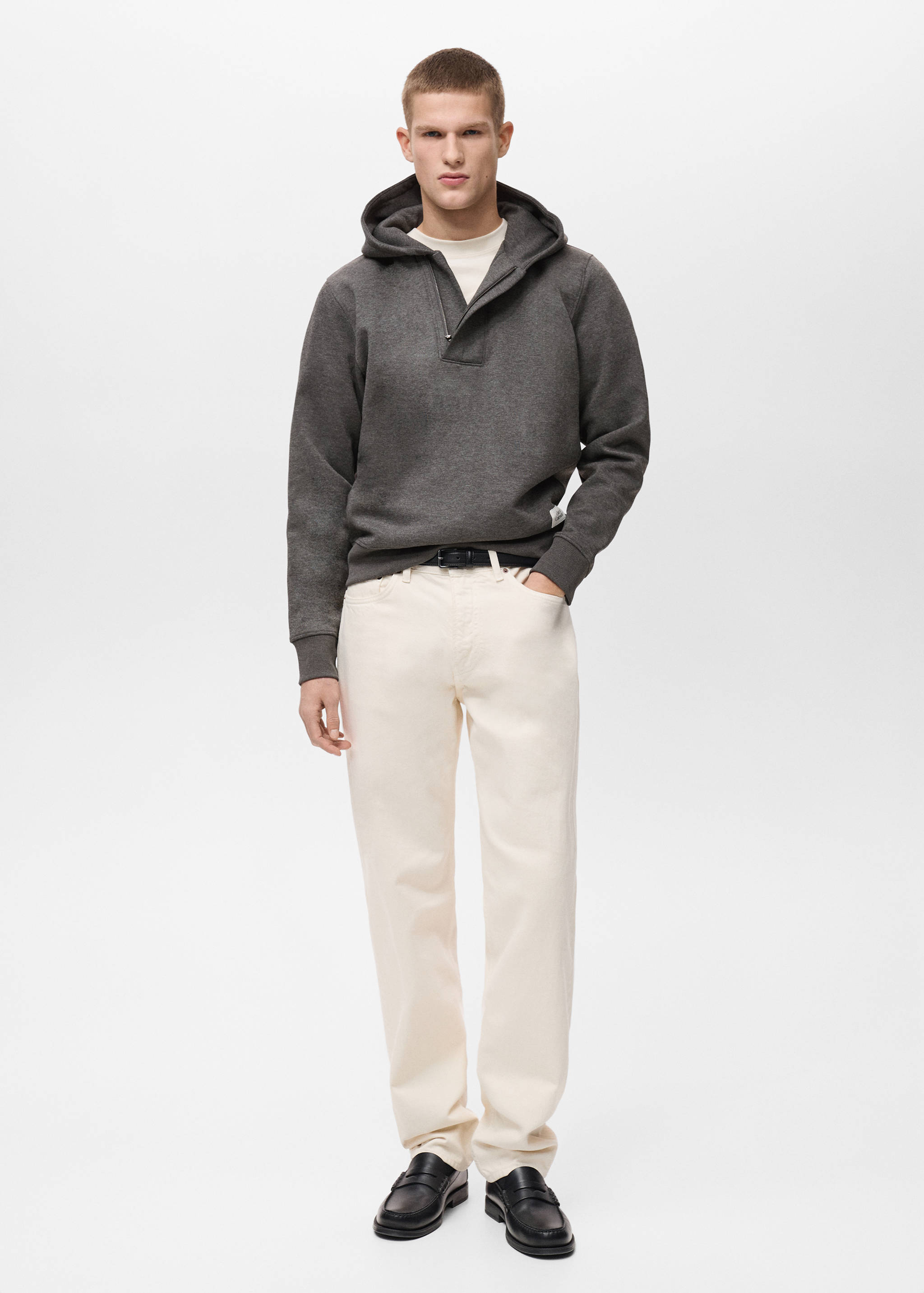 Hoodie mit Zip-Kragen - Allgemeine Ansicht