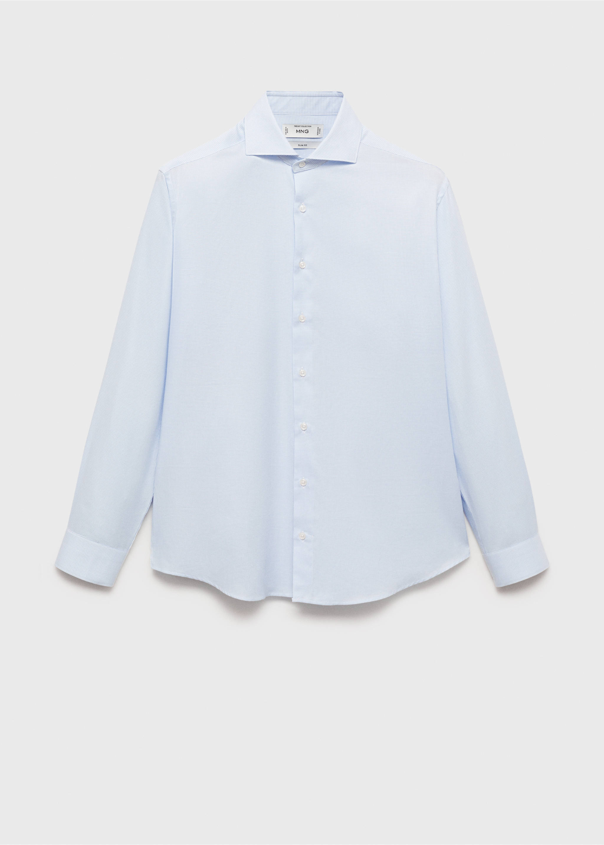Camisa traje slim fit twill microestampado - Artículo sin modelo, Azul celeste. Ref: 87040611-00.