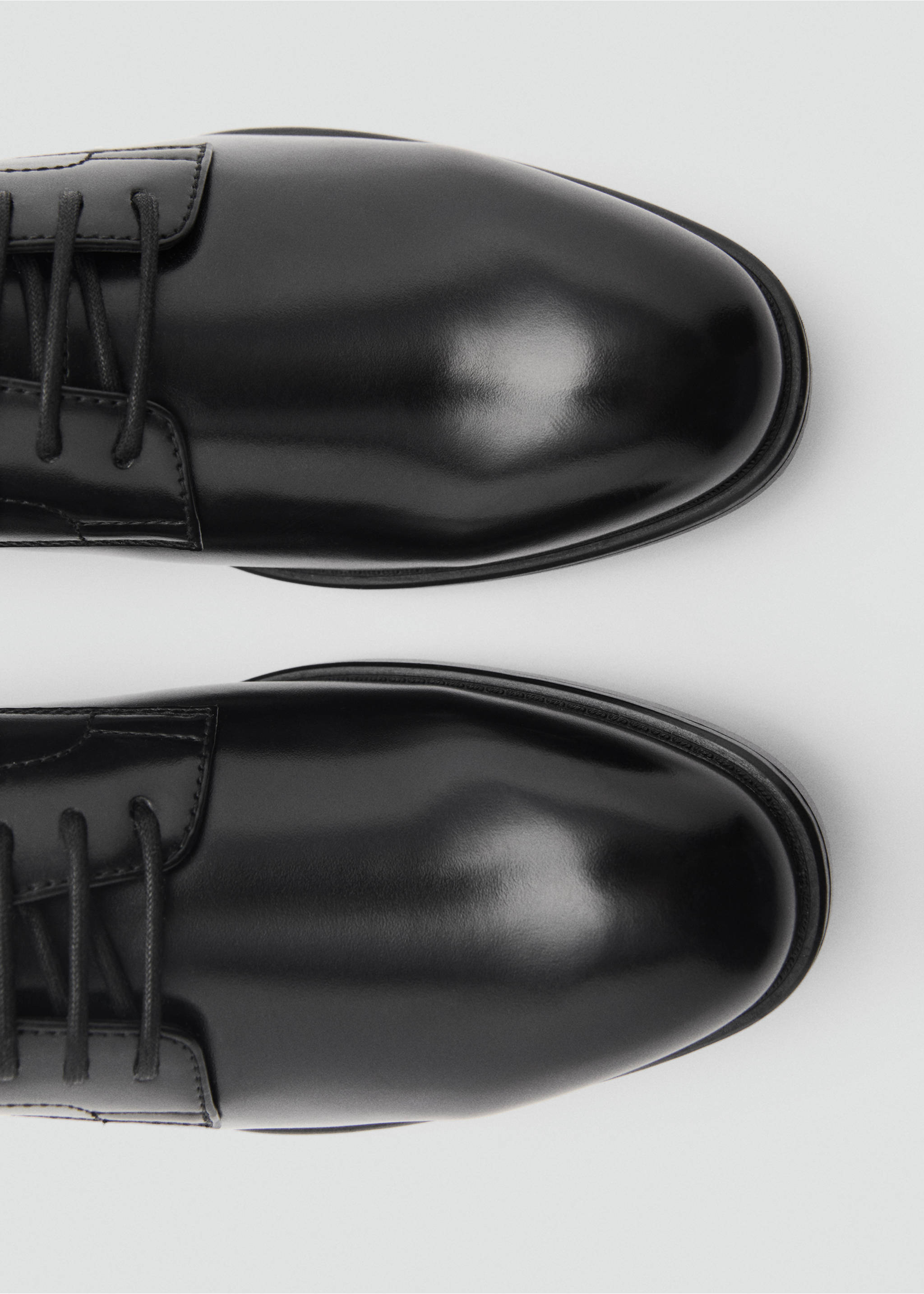 Blucher suit shoes - Details of the article 2, Black. Ref: 87040612-00.