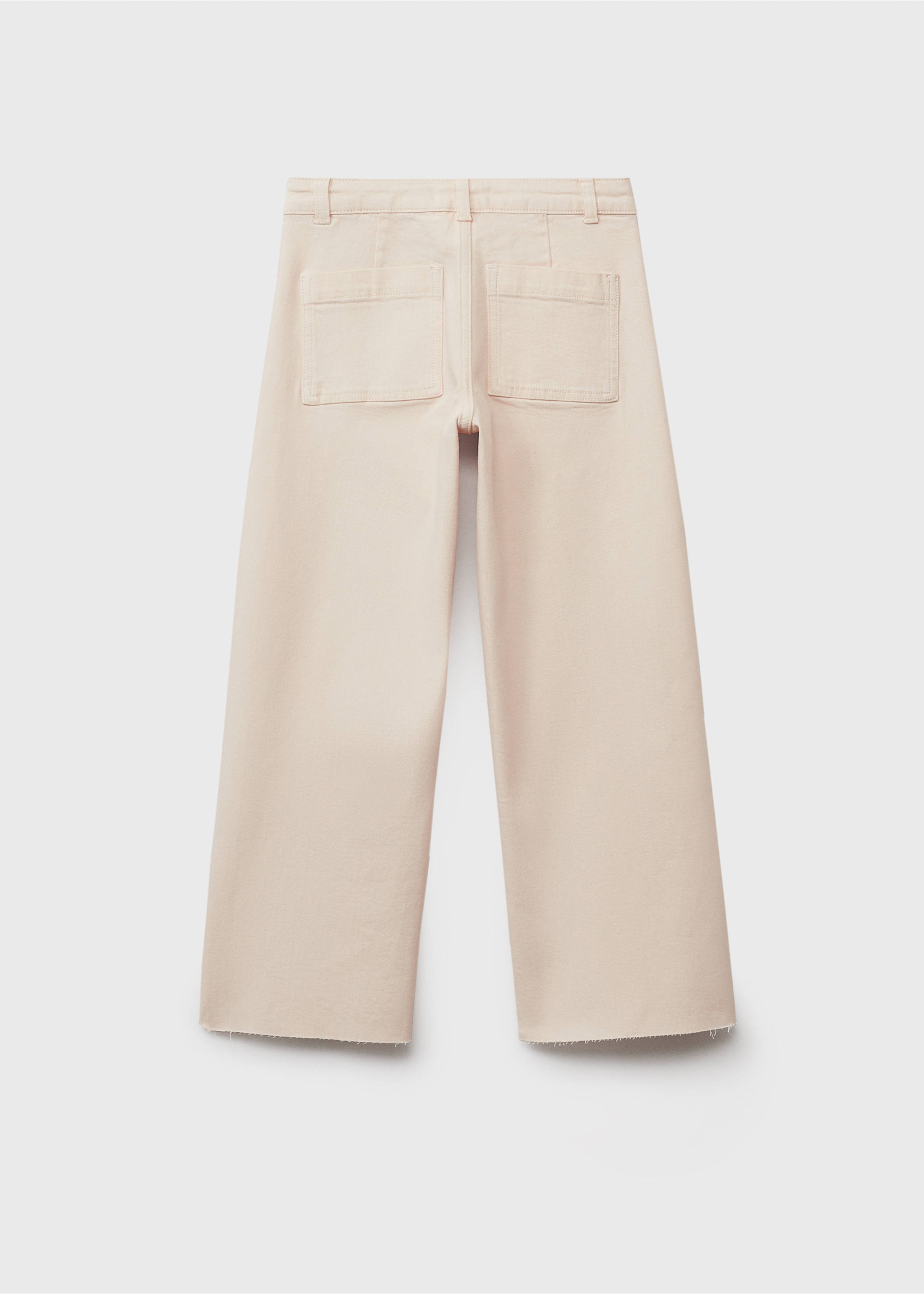 Culotte-Jeans - Rückseite des Artikels, Sandfarben. Ref: 87040615-00.