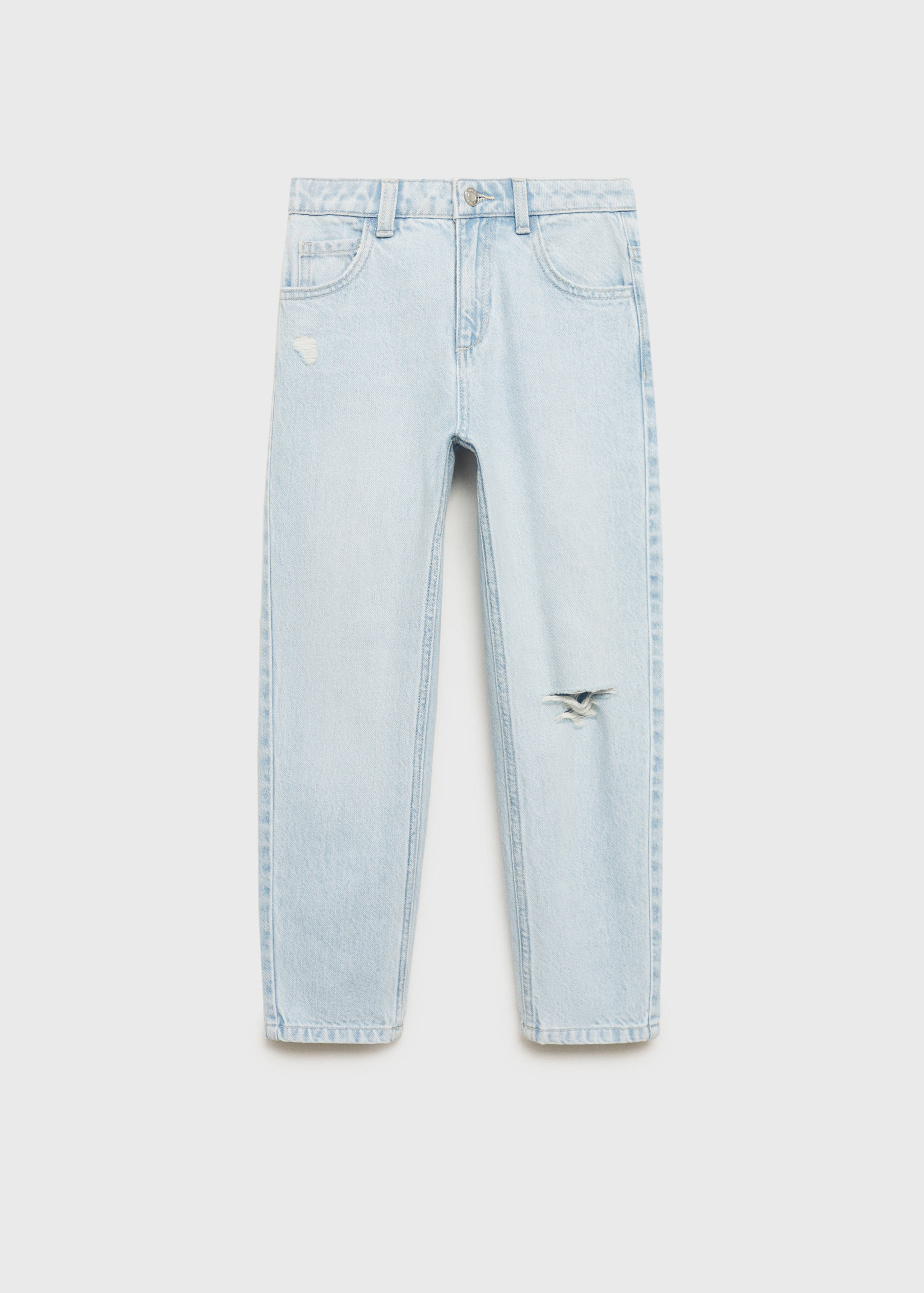 Mom fit decorative rips jeans - Article without model