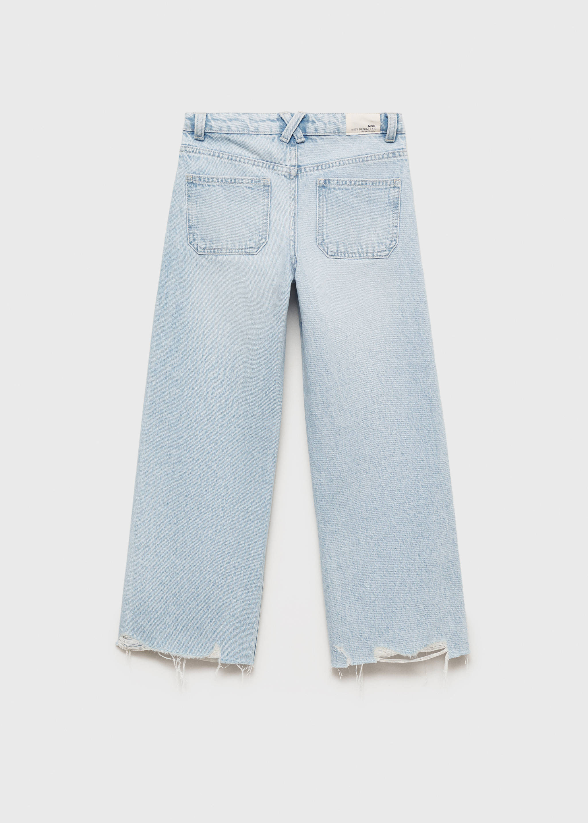 Wideleg low frayed hem jeans - Reverse of the article