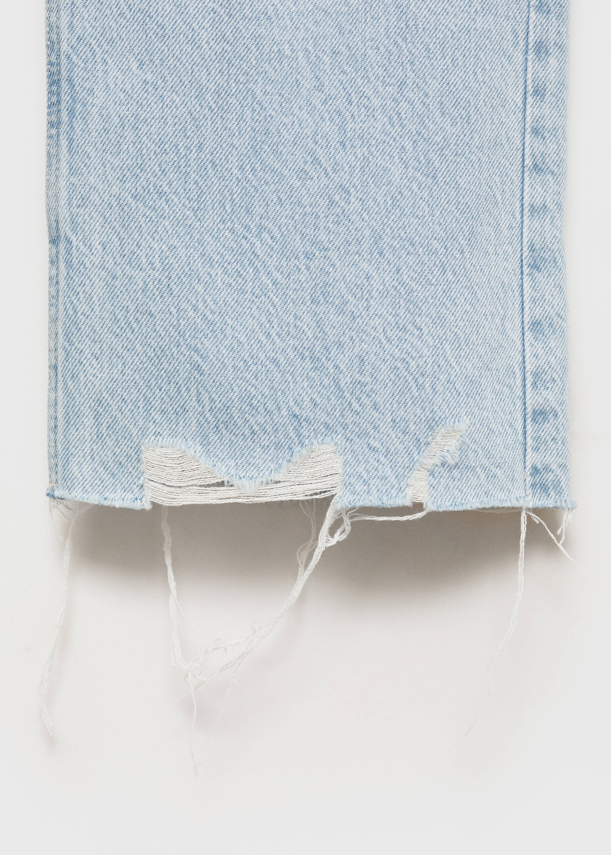 Wideleg low frayed hem jeans - Details of the article 0