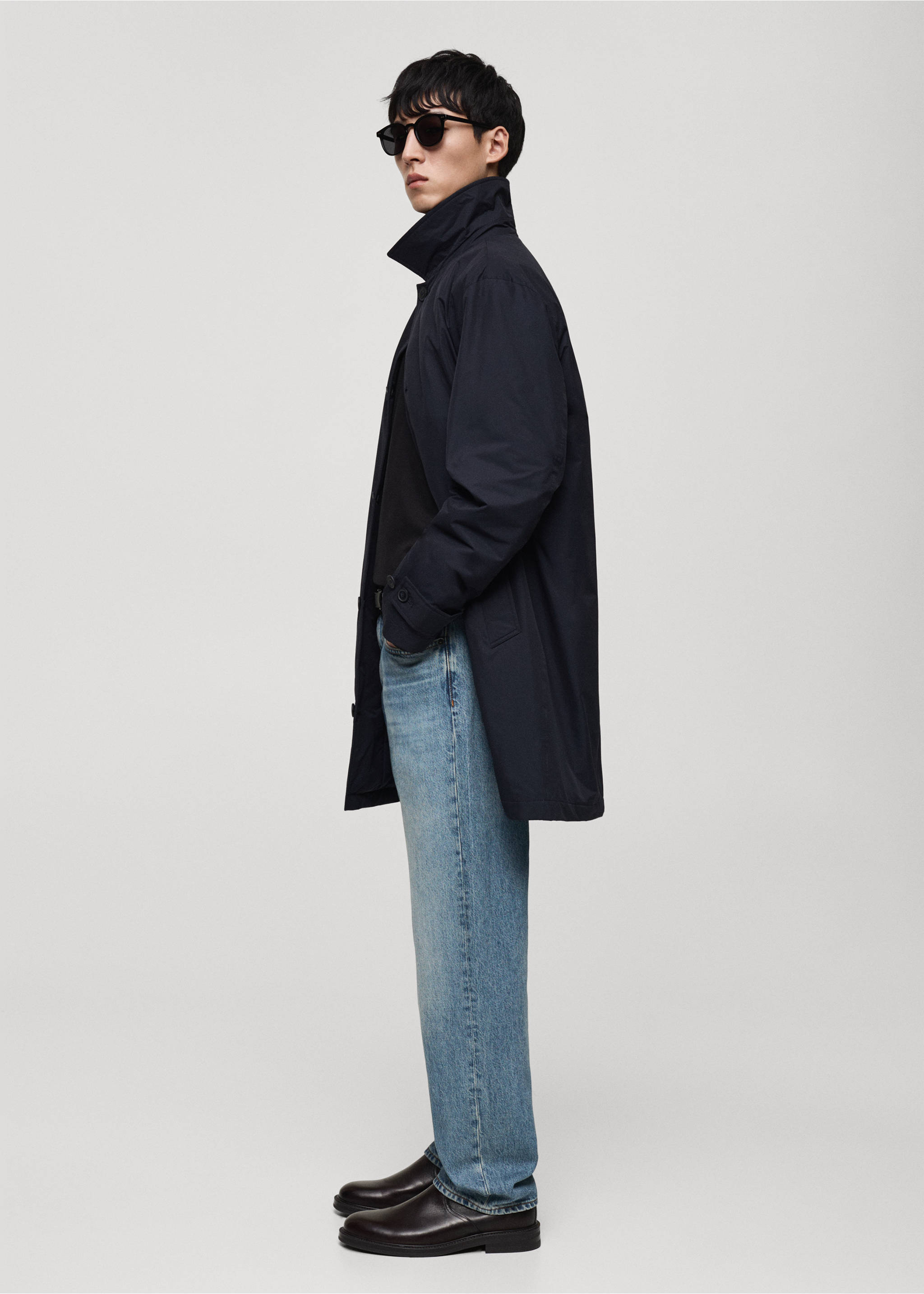 Jeans Moby straight fit desgastado - Detalle del artículo 2, Azul medio. Ref: 87040619-00.