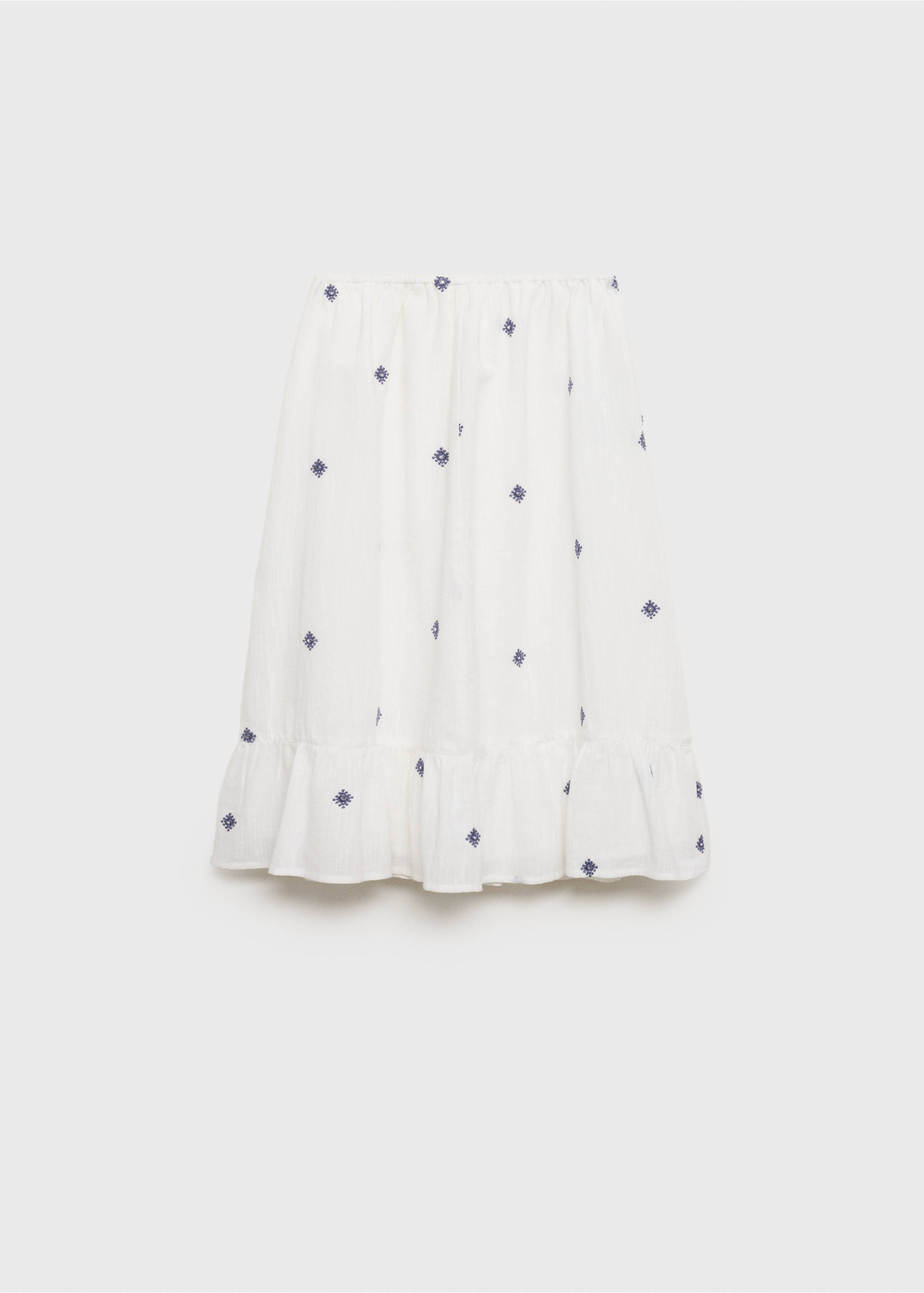 Embroidered details skirt - Reverse of the article, White. Ref: 87040625-00.
