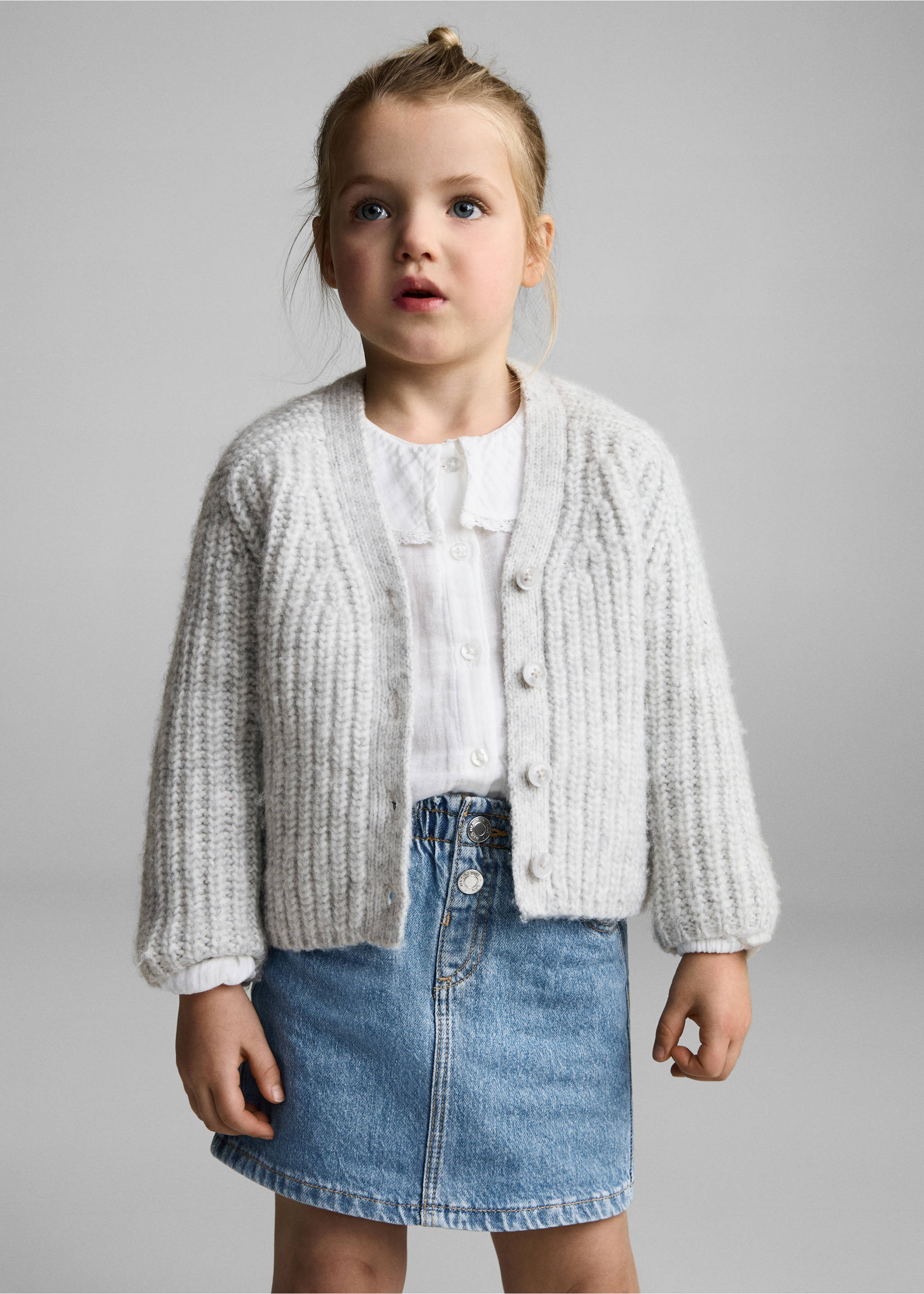 Jeansrock - Mittlere Ansicht, Mittelblau. Ref: 87040626-00.