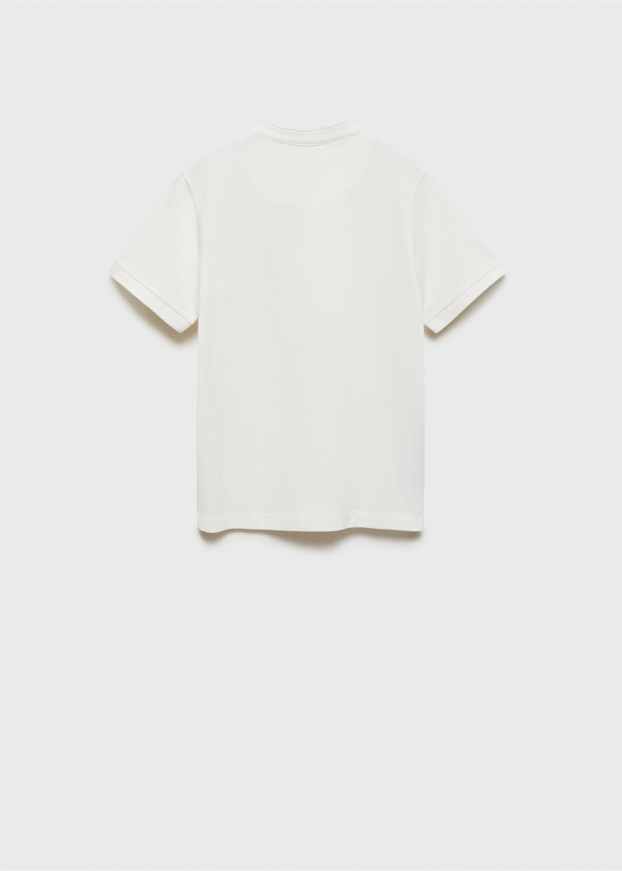 100% katoenen poloshirt - Achterkant van het artikel, Gebroken wit. Ref: 87040631-00.