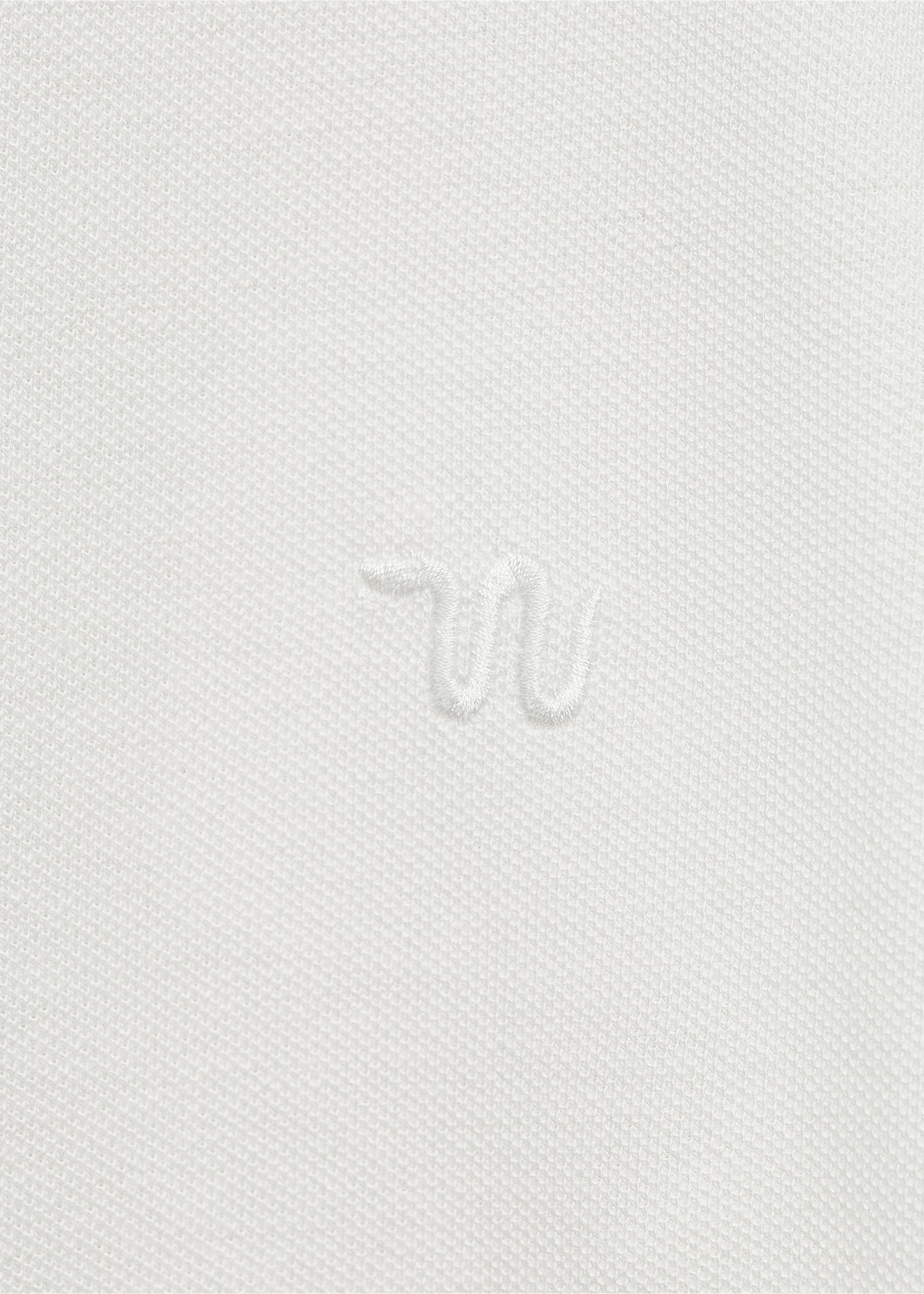 100% katoenen poloshirt - Detail van het artikel 0, Gebroken wit. Ref: 87040631-00.