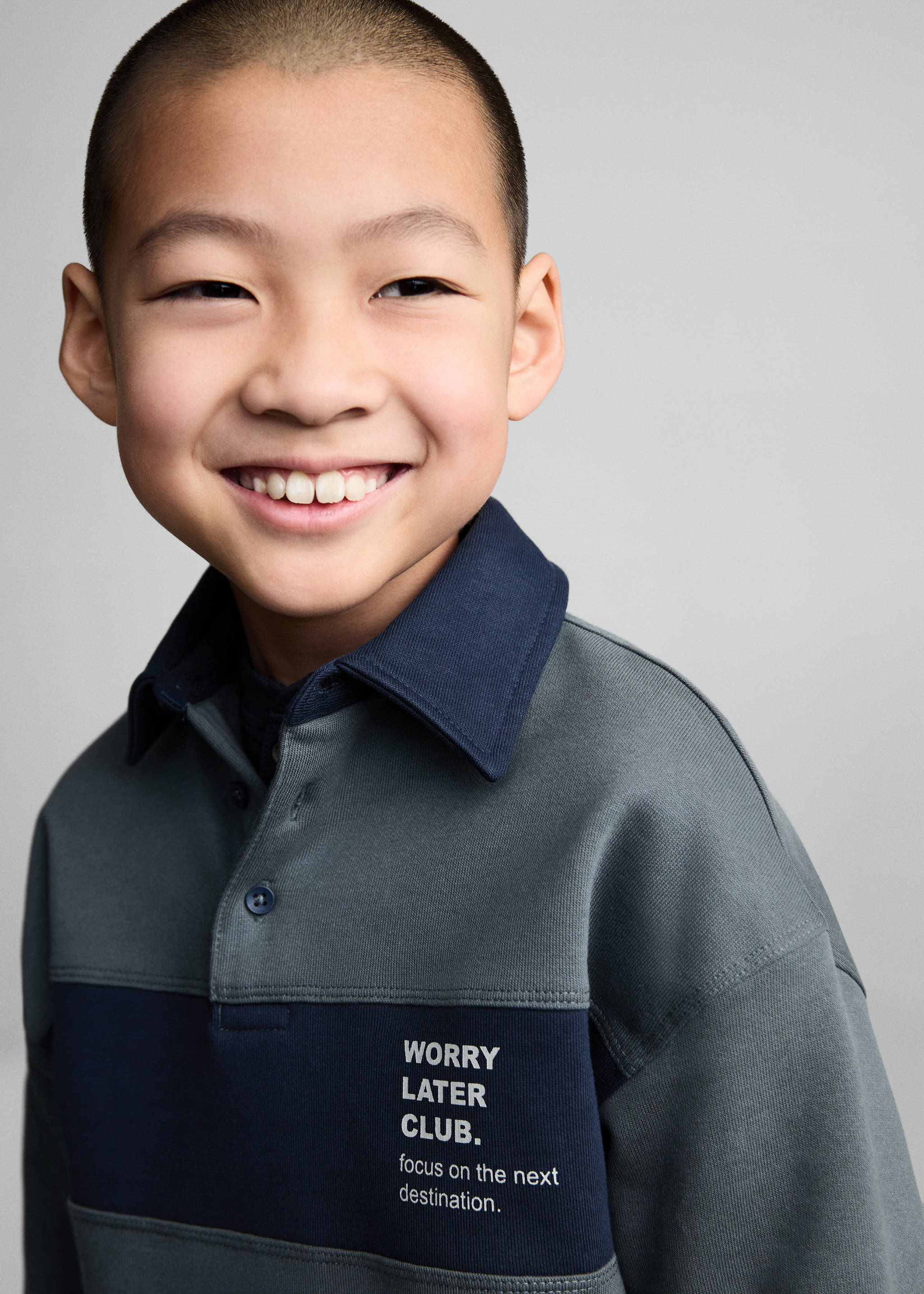 Gestreiftes Polo-Sweatshirt - Detail des Artikels 1