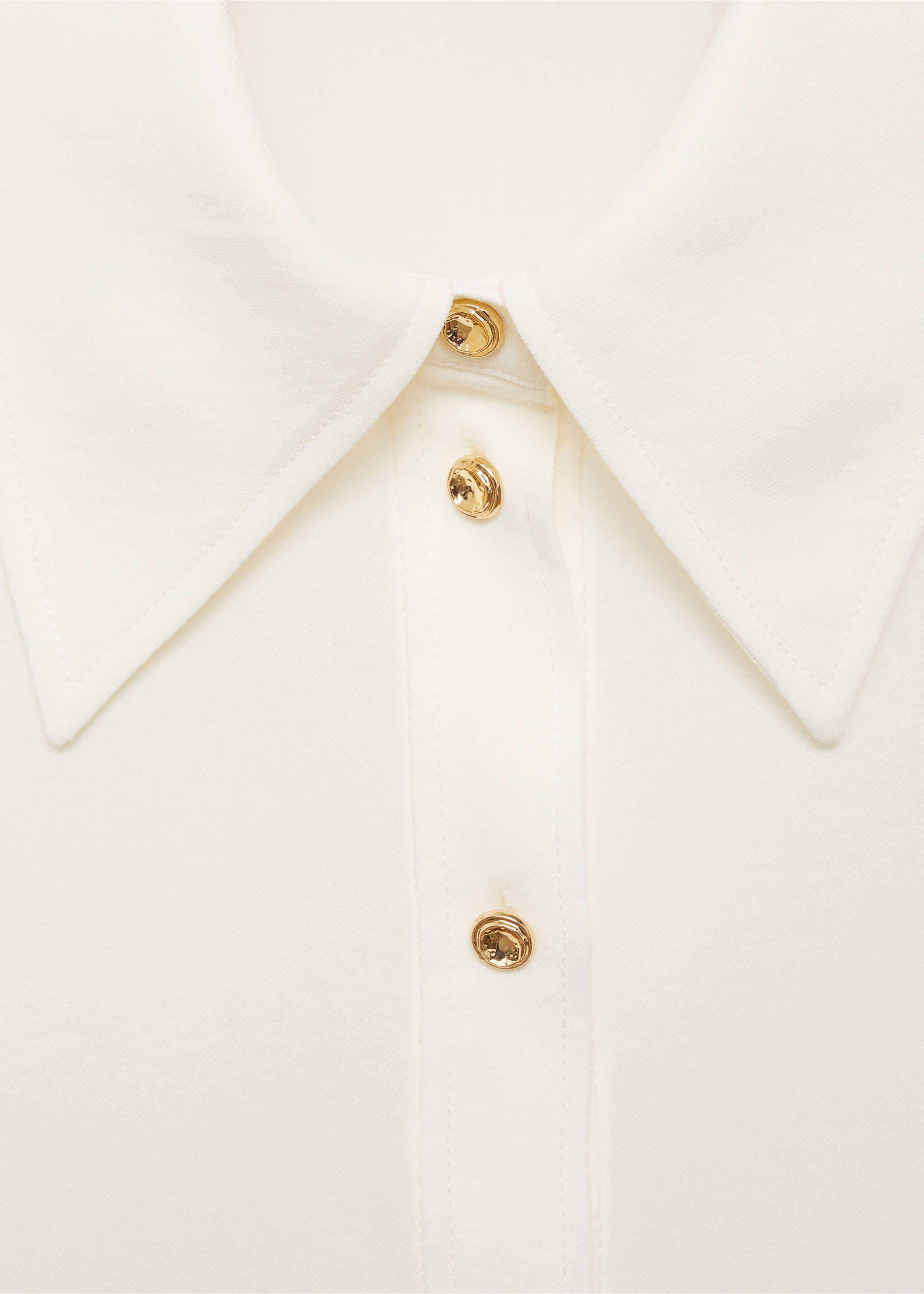 Fließende Bluse mit Knöpfen - Detail des Artikels 8, Cremeweiß. Ref: 87040635-00.