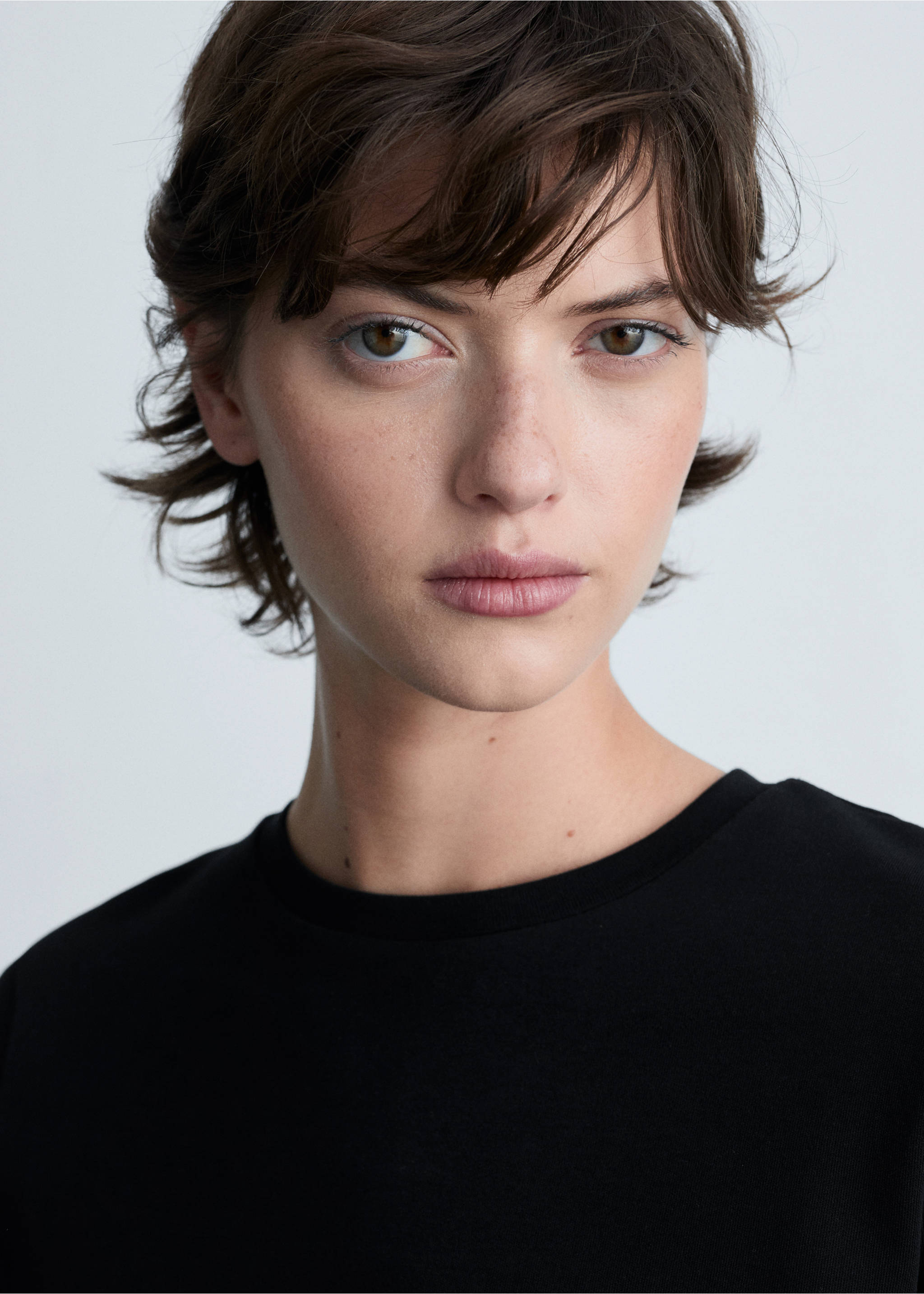 Cotton maternity t-shirt - Details of the article 1, Black. Ref: 87040638-00.