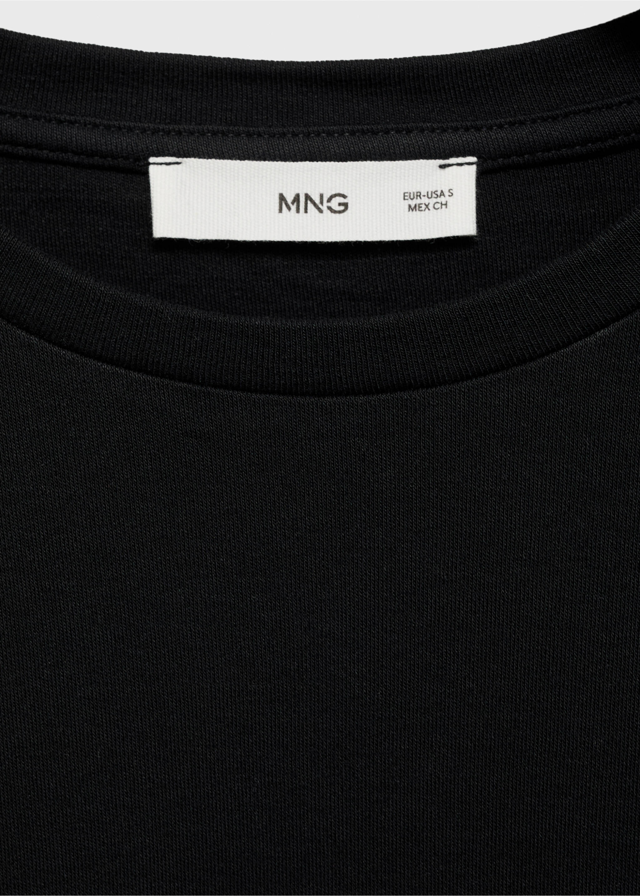 Cotton maternity t-shirt - Details of the article 8, Black. Ref: 87040638-00.