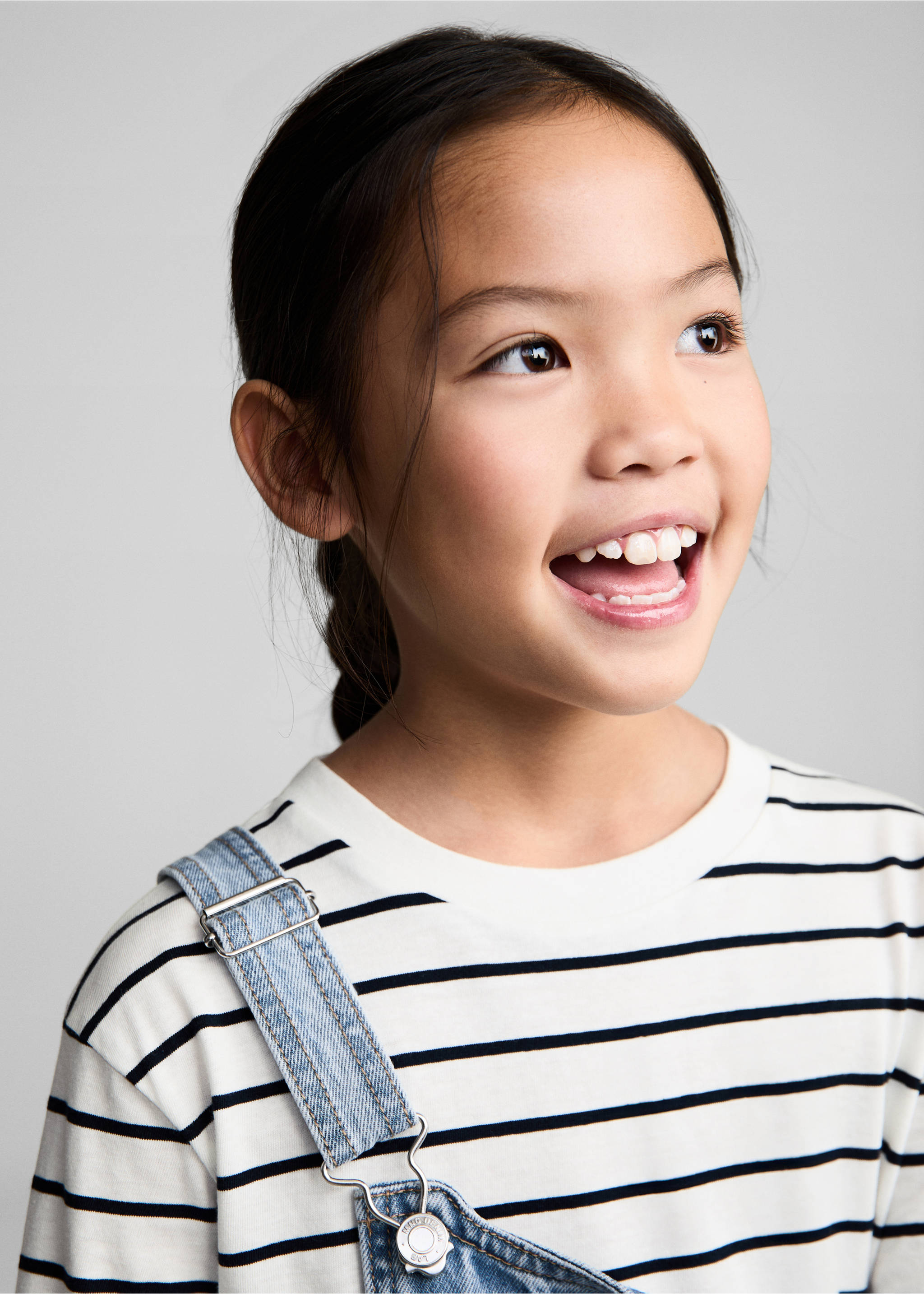 Striped cotton T-shirt - Details of the article 1, Off White. Ref: 87040641-00.