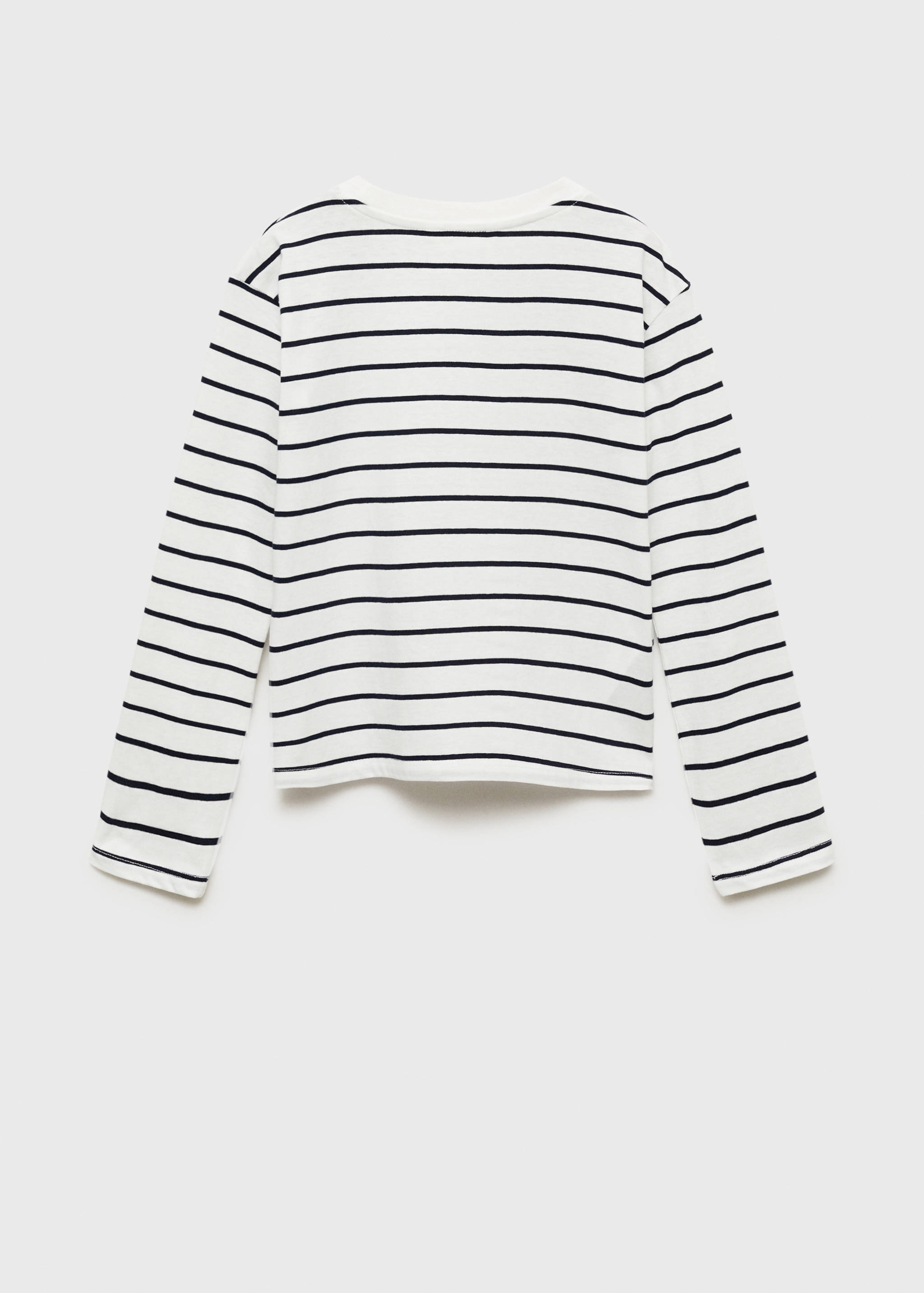 Striped cotton T-shirt - Reverse of the article