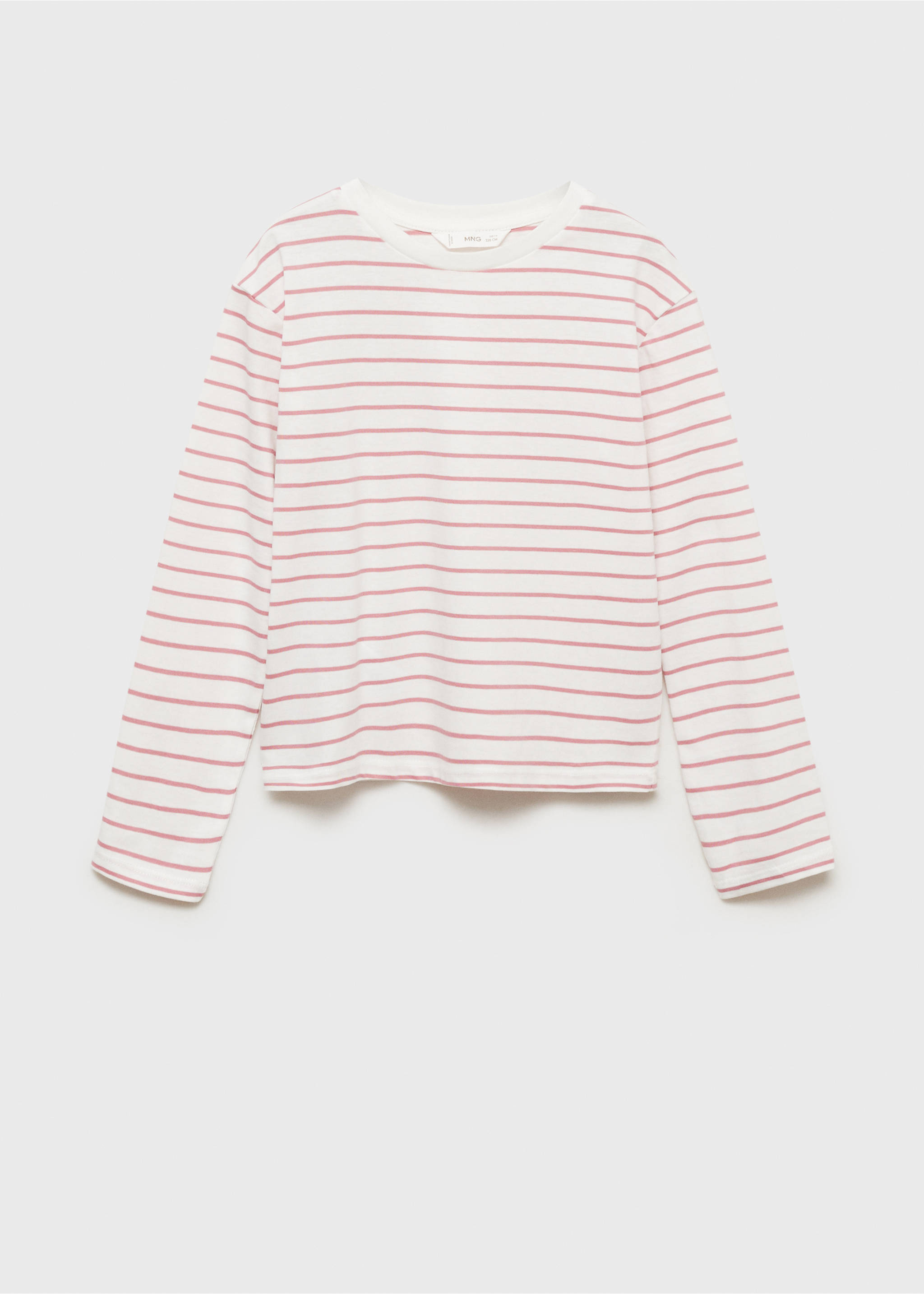 Striped cotton T-shirt - Article without model, Pink. Ref: 87040641-00.