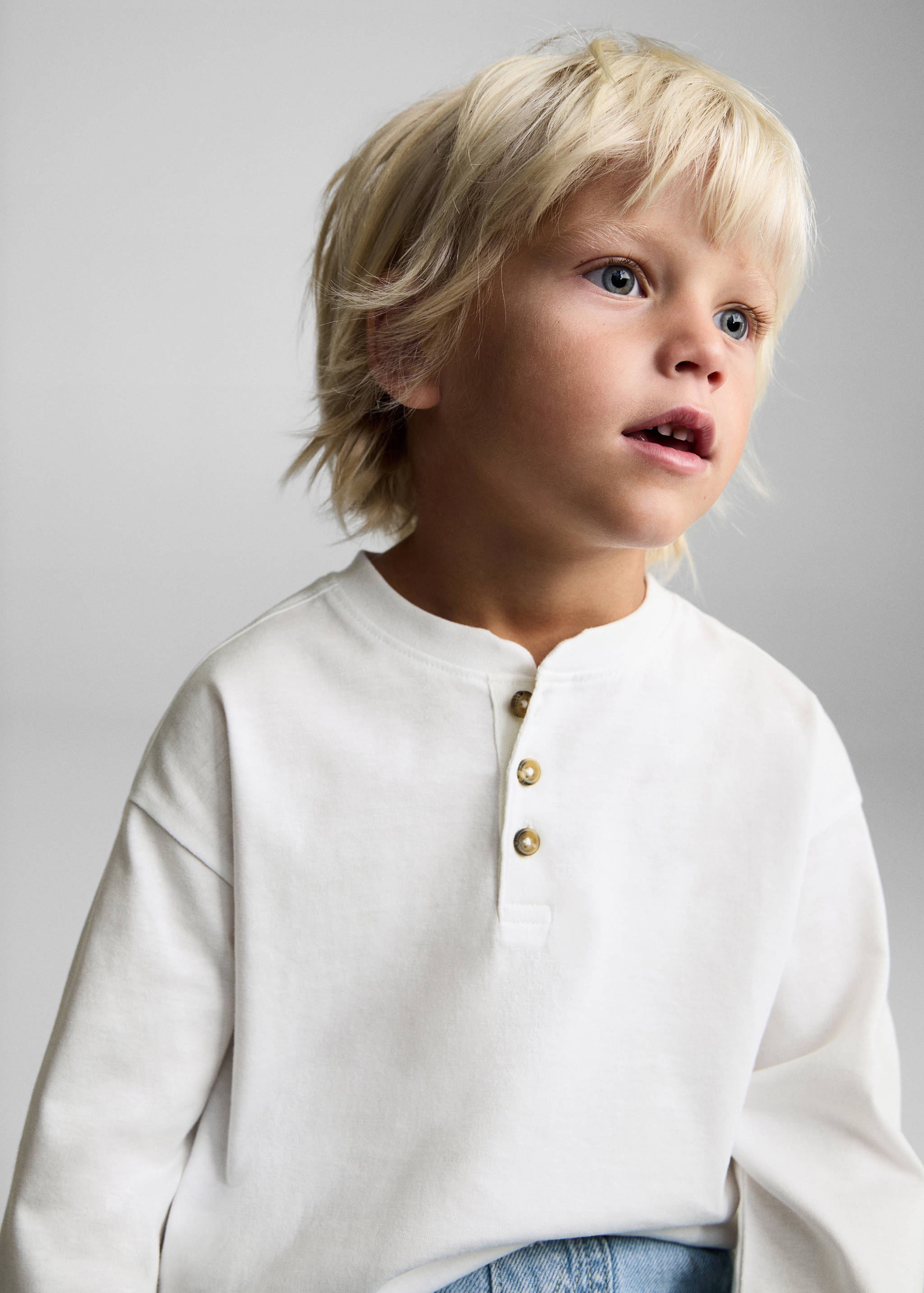 Long sleeve cotton t-shirt - Details of the article 1