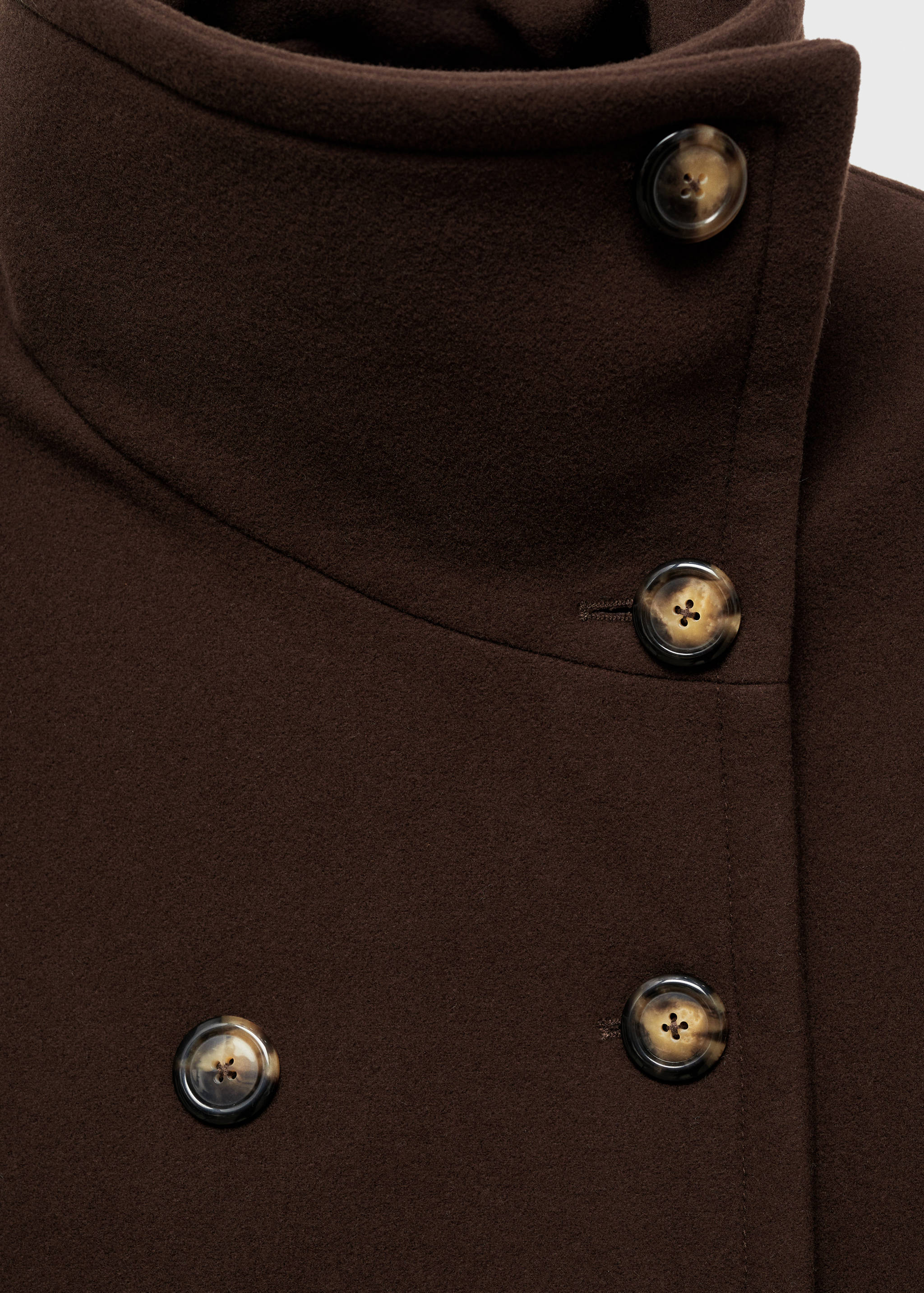 Short virgin wool coat - Details of the article 8