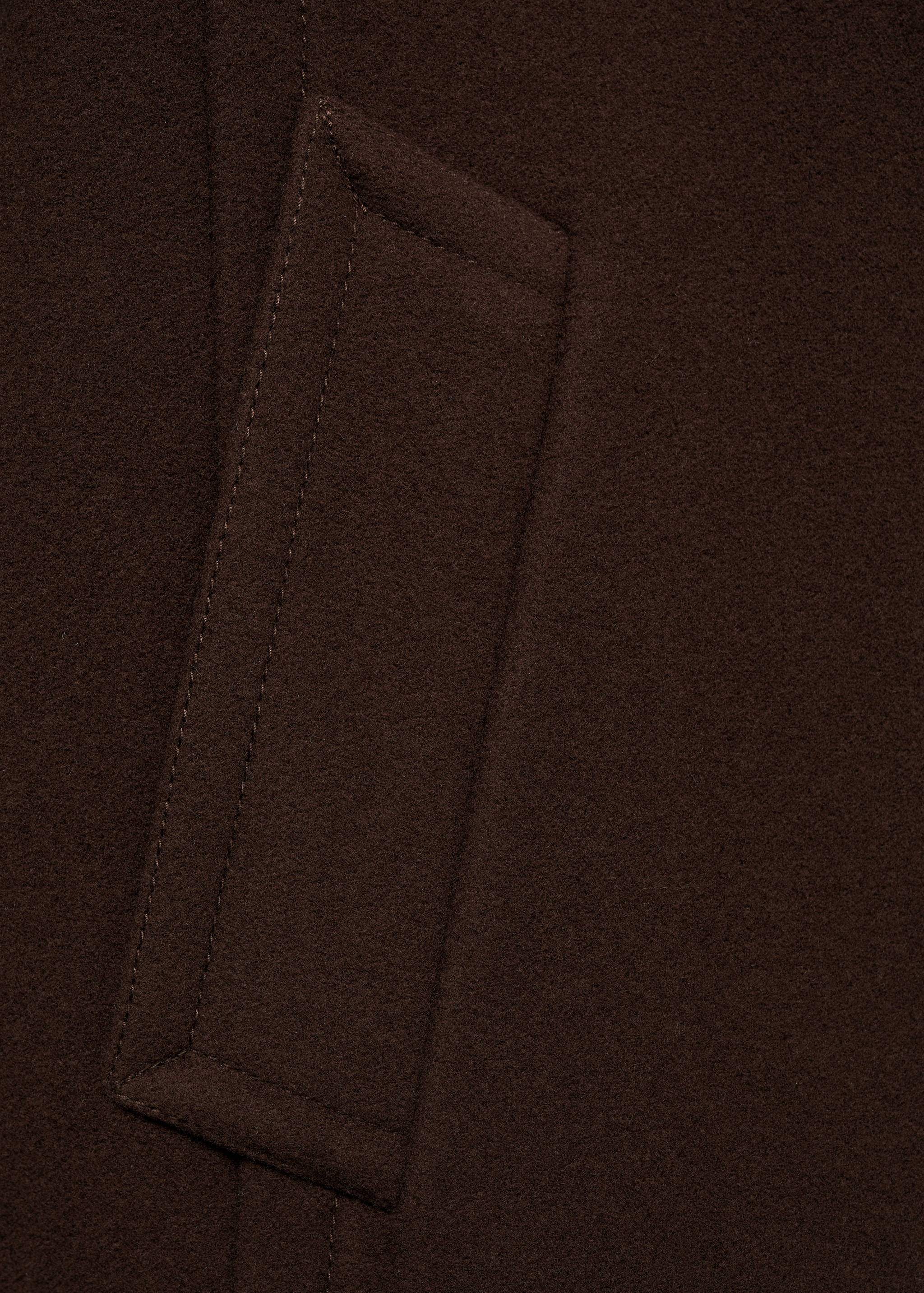 Short virgin wool coat - Details of the article 0