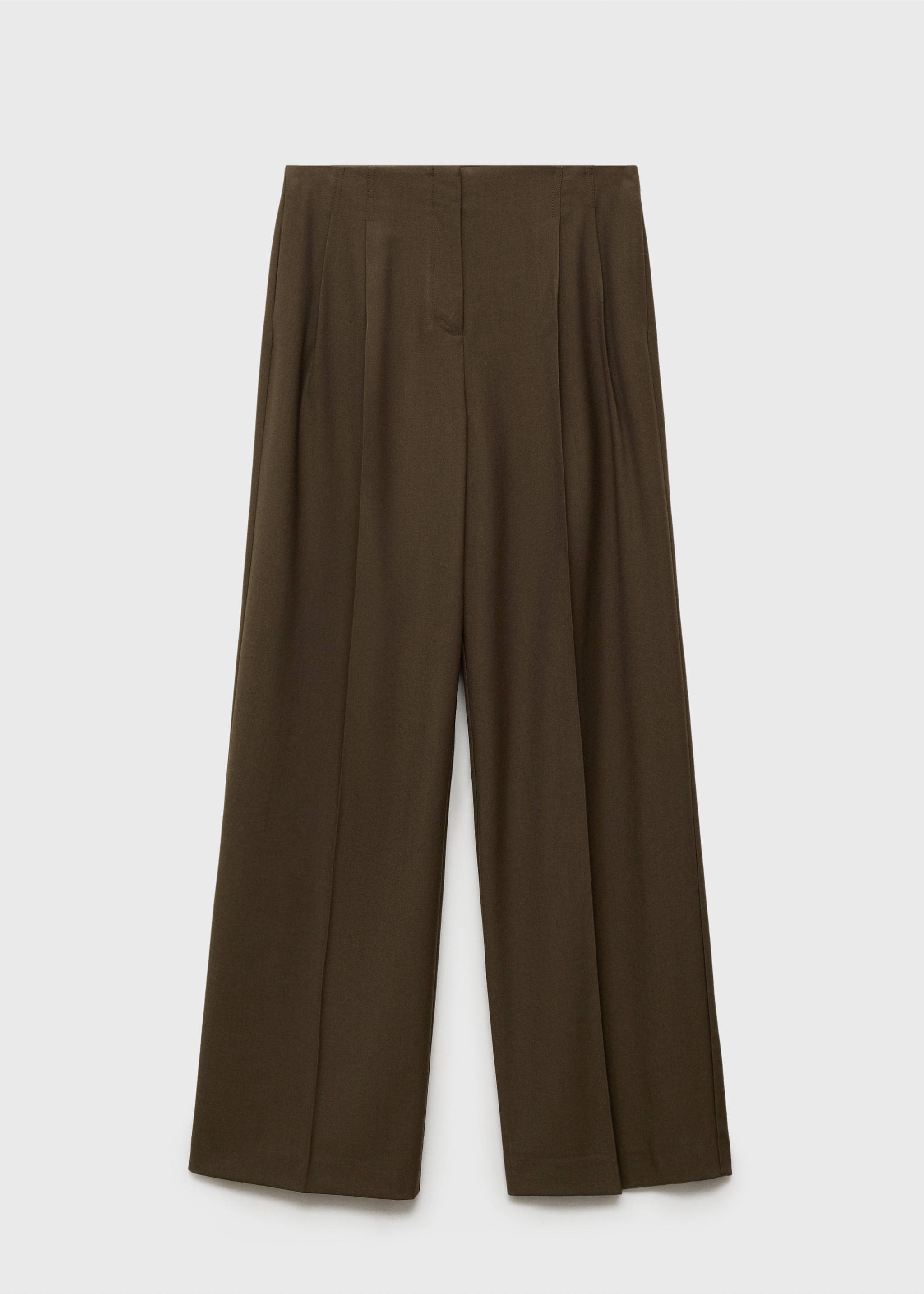 Wide leg suit trousers - Article without model, Khaki. Ref: 87040654-00.