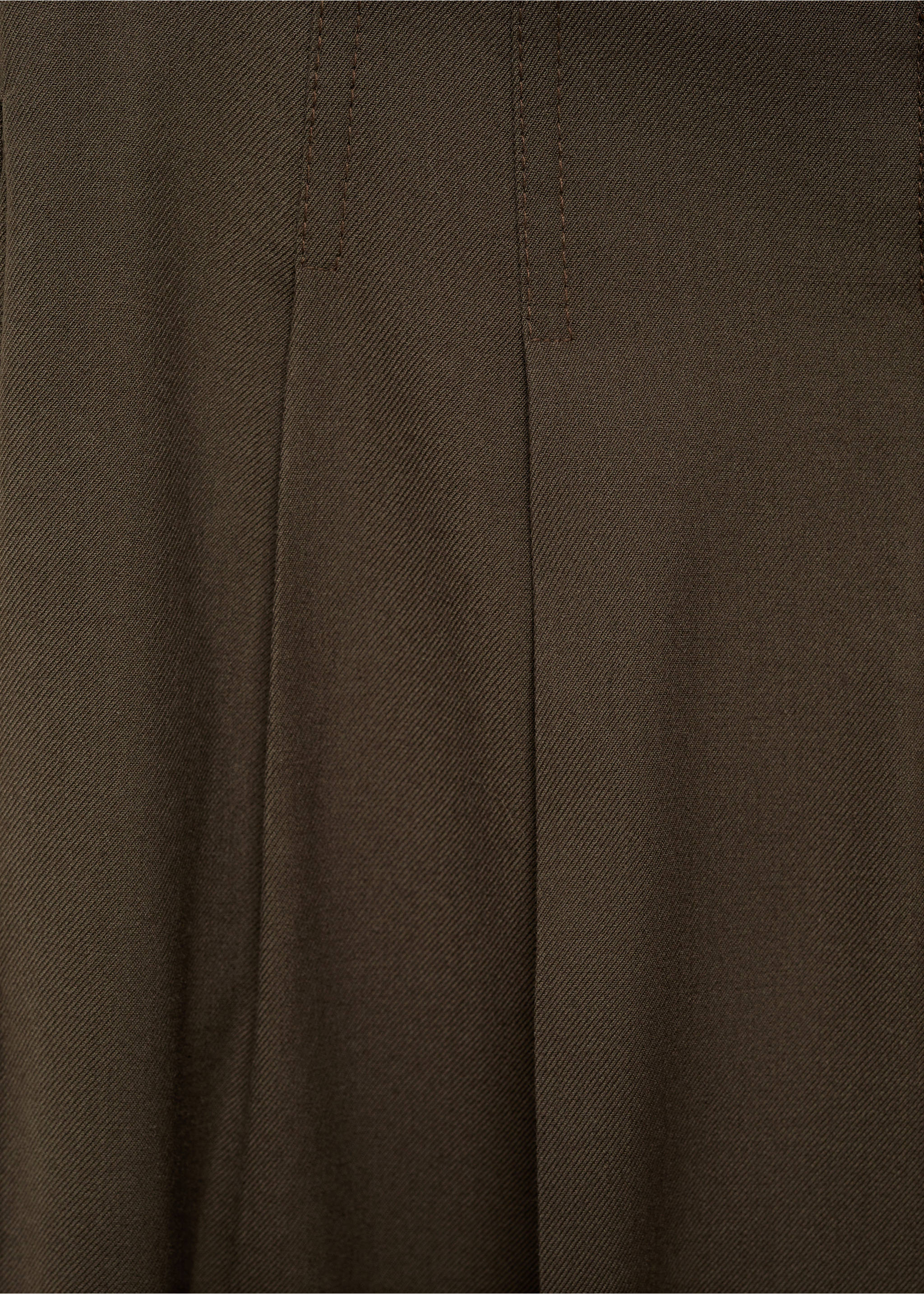 Wide leg suit trousers - Details of the article 0, Khaki. Ref: 87040654-00.
