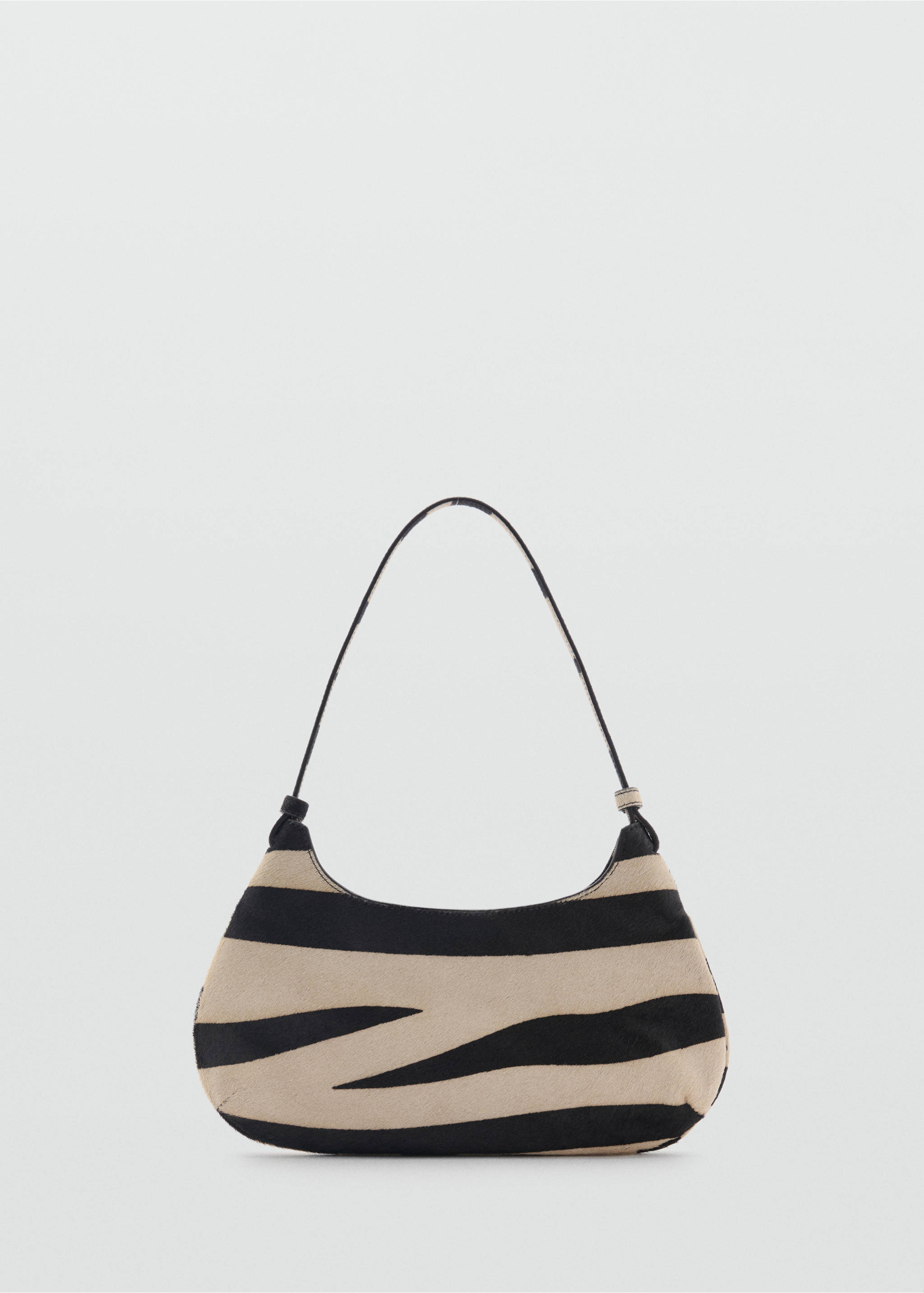 Zebra-print leather bag - Article without model, Black. Ref: 87040655-00.