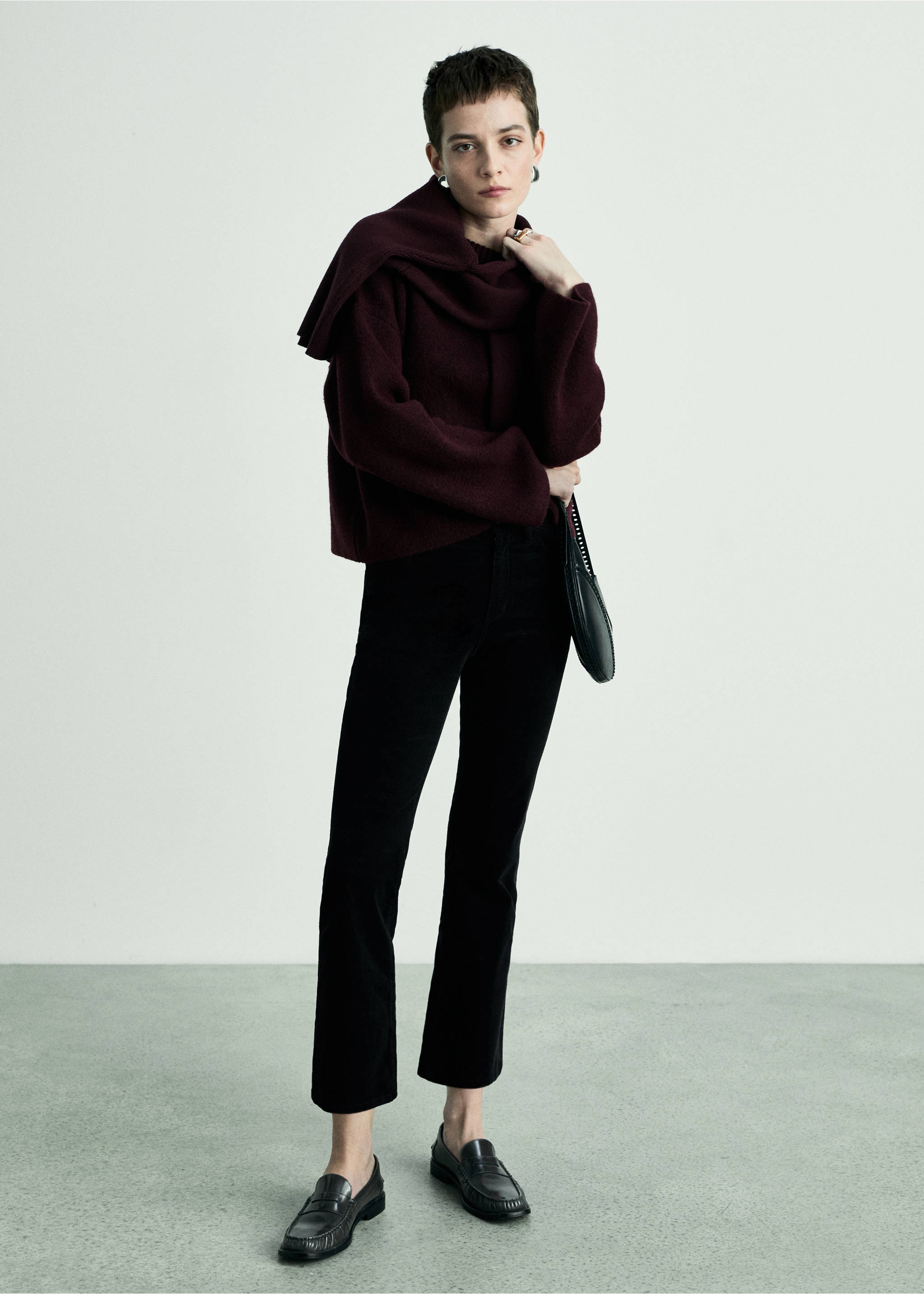 Utsvängda jeans Sienna crop manchester - Allmän bild, Black denim. Ref: 87040656-00.