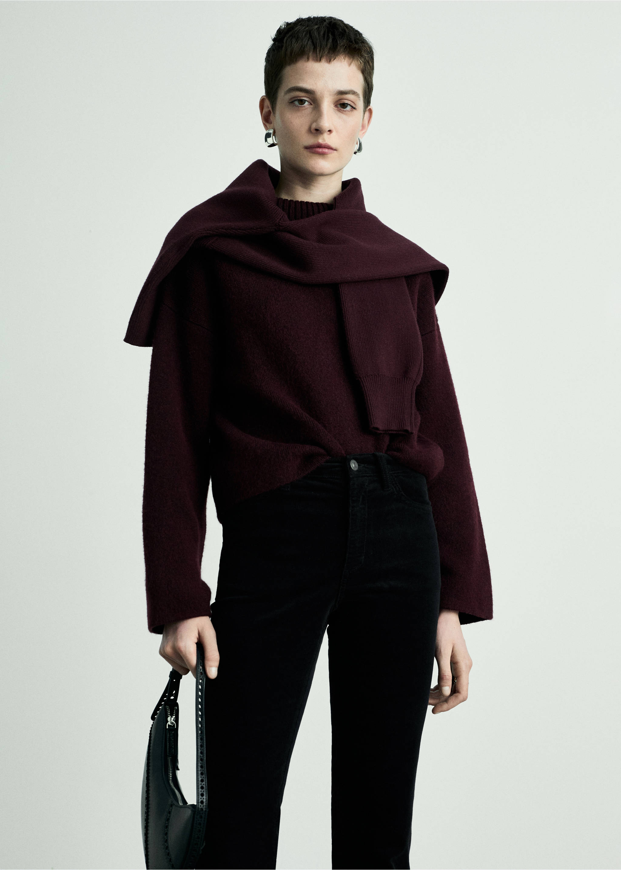 Utsvängda jeans Sienna crop manchester - Detaljer om artikeln 1, Black denim. Ref: 87040656-00.