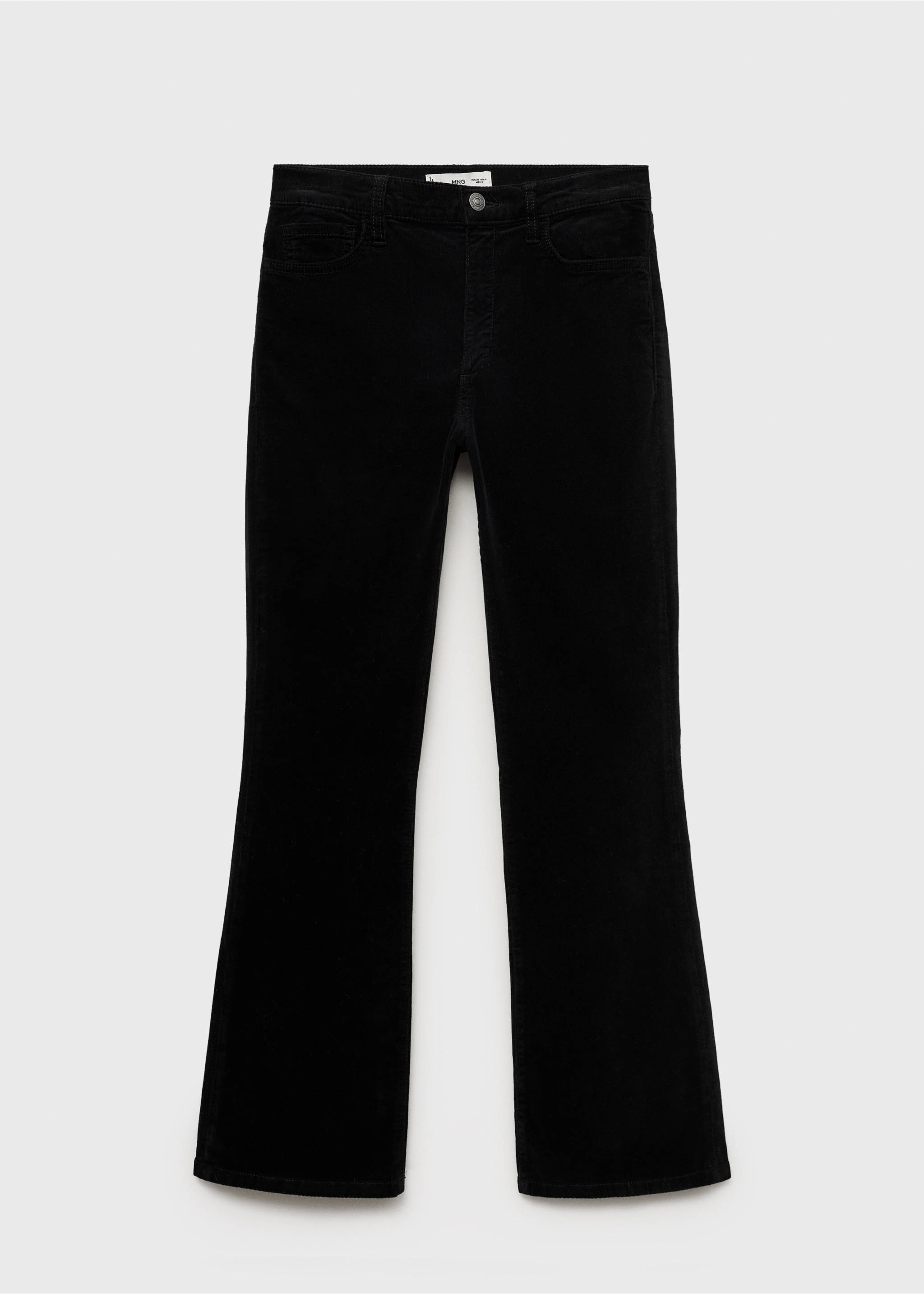Flared-Crop-Cordjeans Sienna - Artikel ohne Model, Black denim. Ref: 87040656-00.
