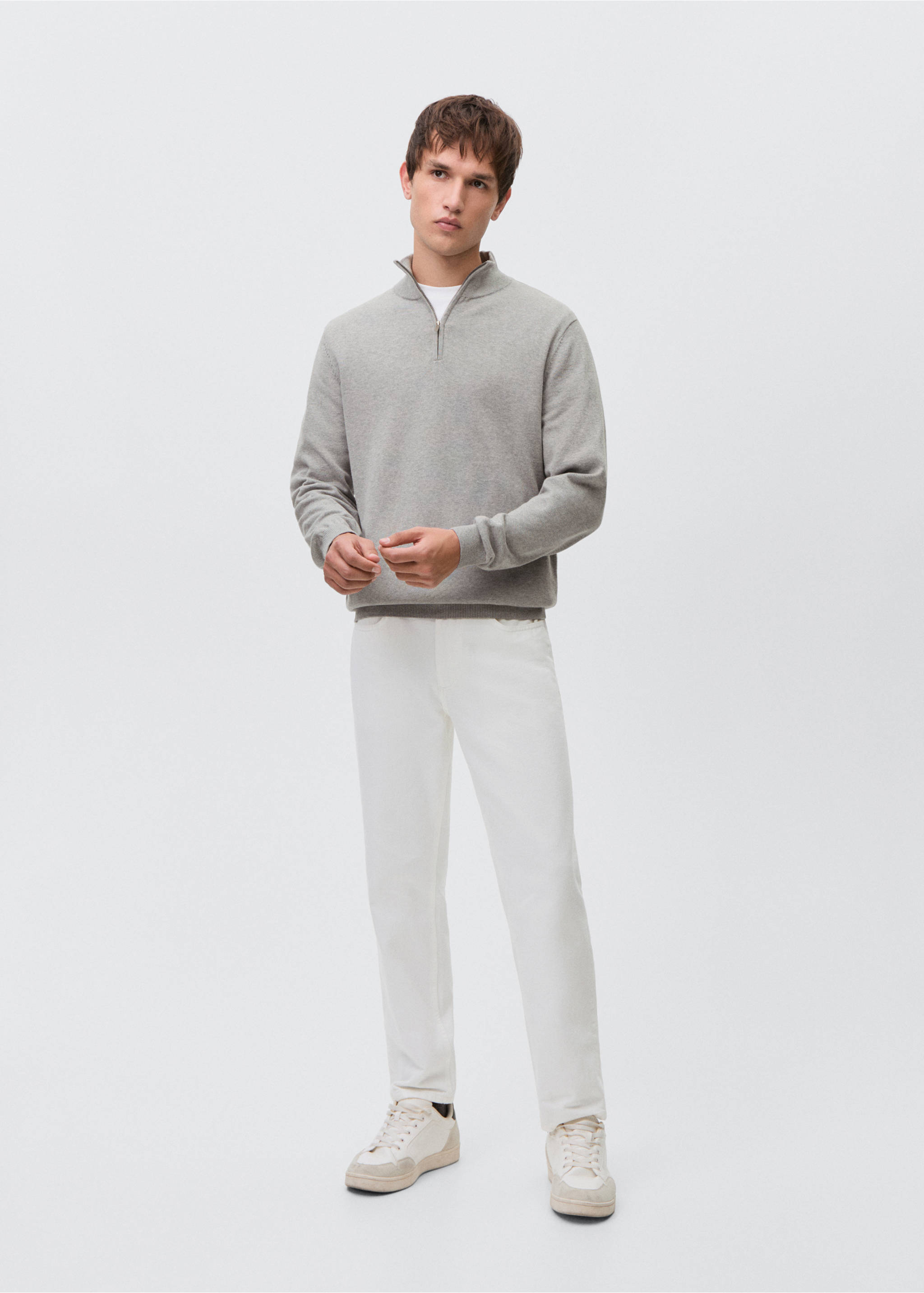 Τζιν regular fit - Γενικό πλάνο, Λευκό. Ref: 87041050-00.