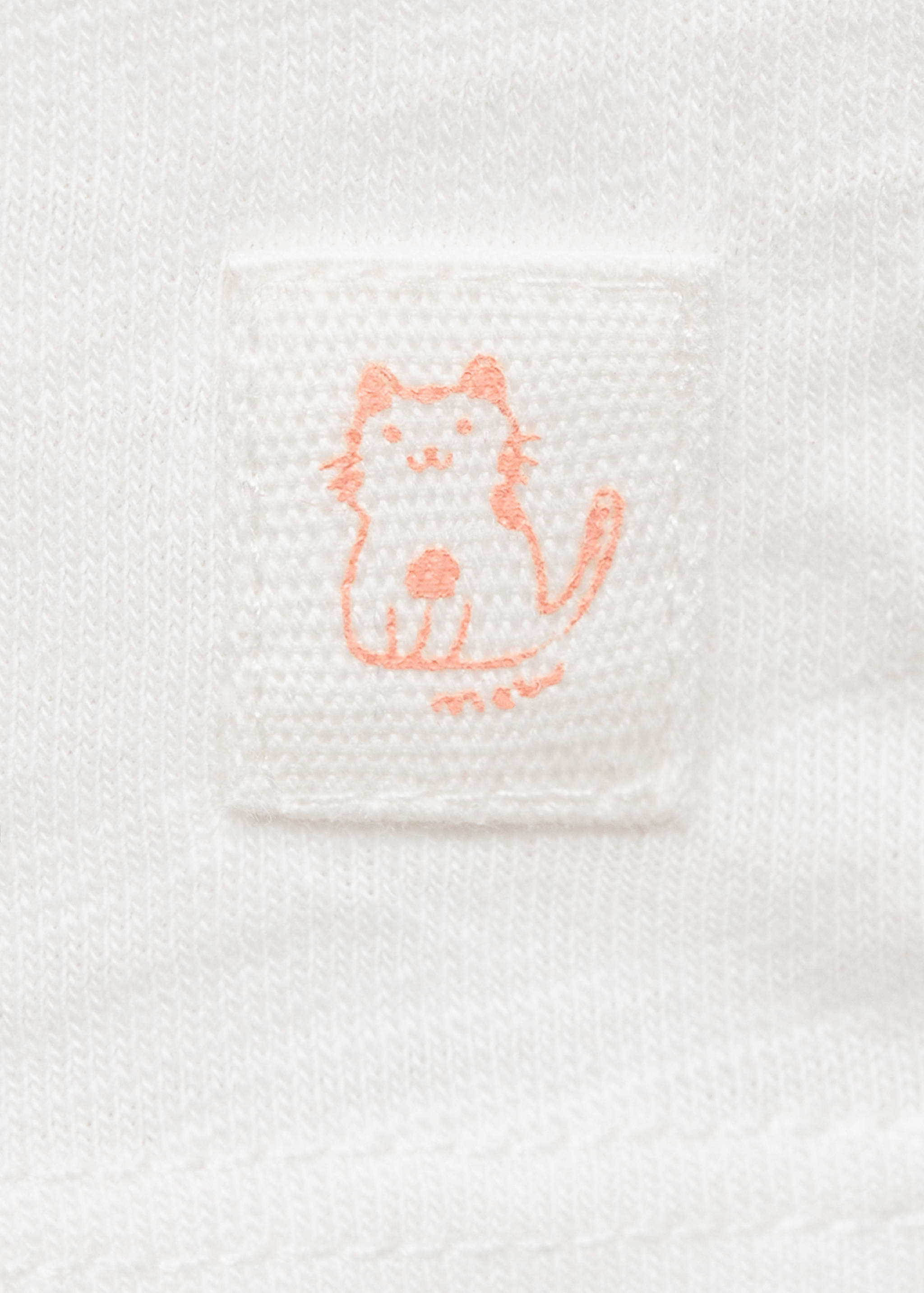 Baumwoll-T-Shirt mit Babydoll-Kragen - Detail des Artikels 0