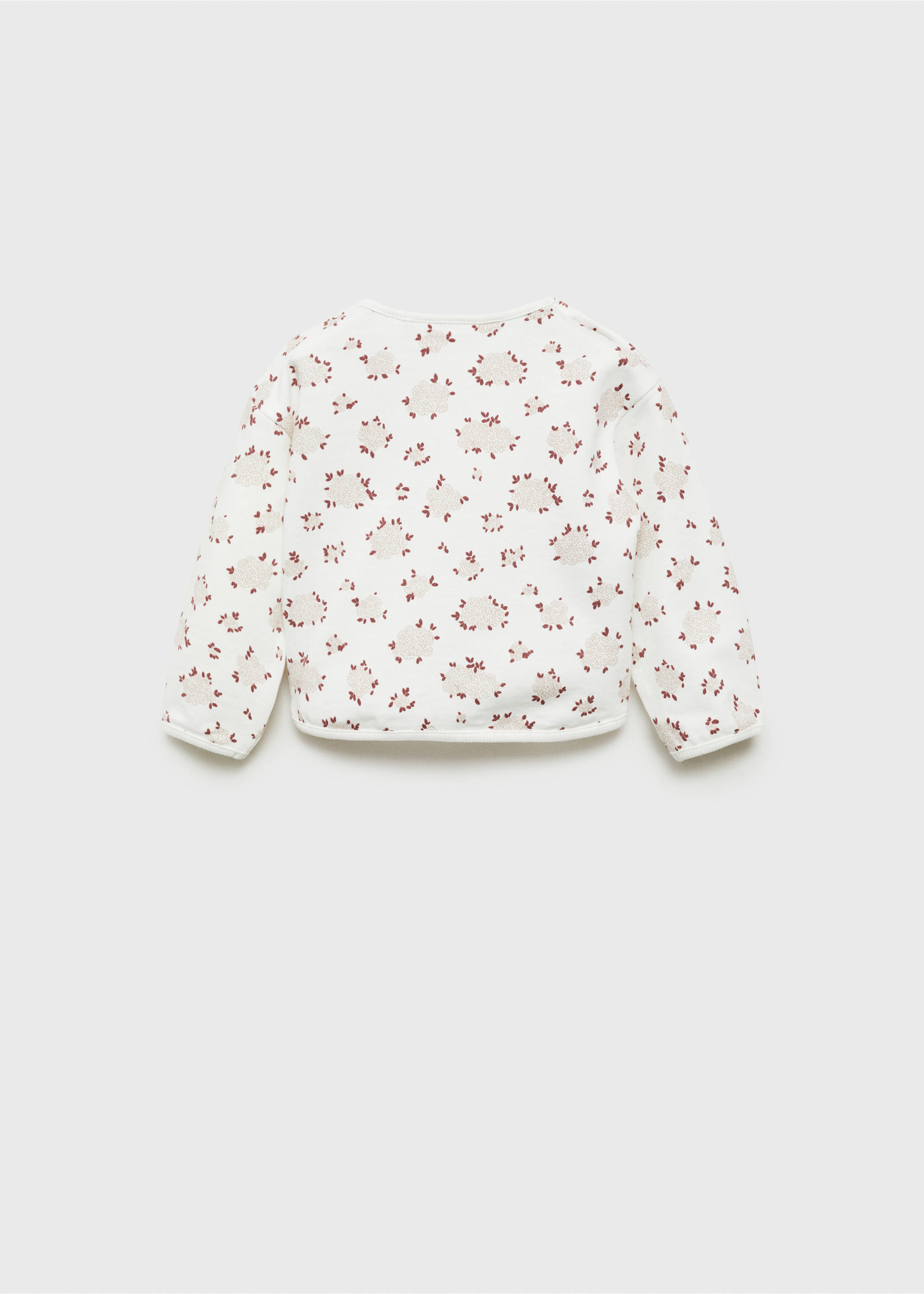 Floral printed sweatshirt - Reverse of the article, Pink. Ref: 87041053-00.