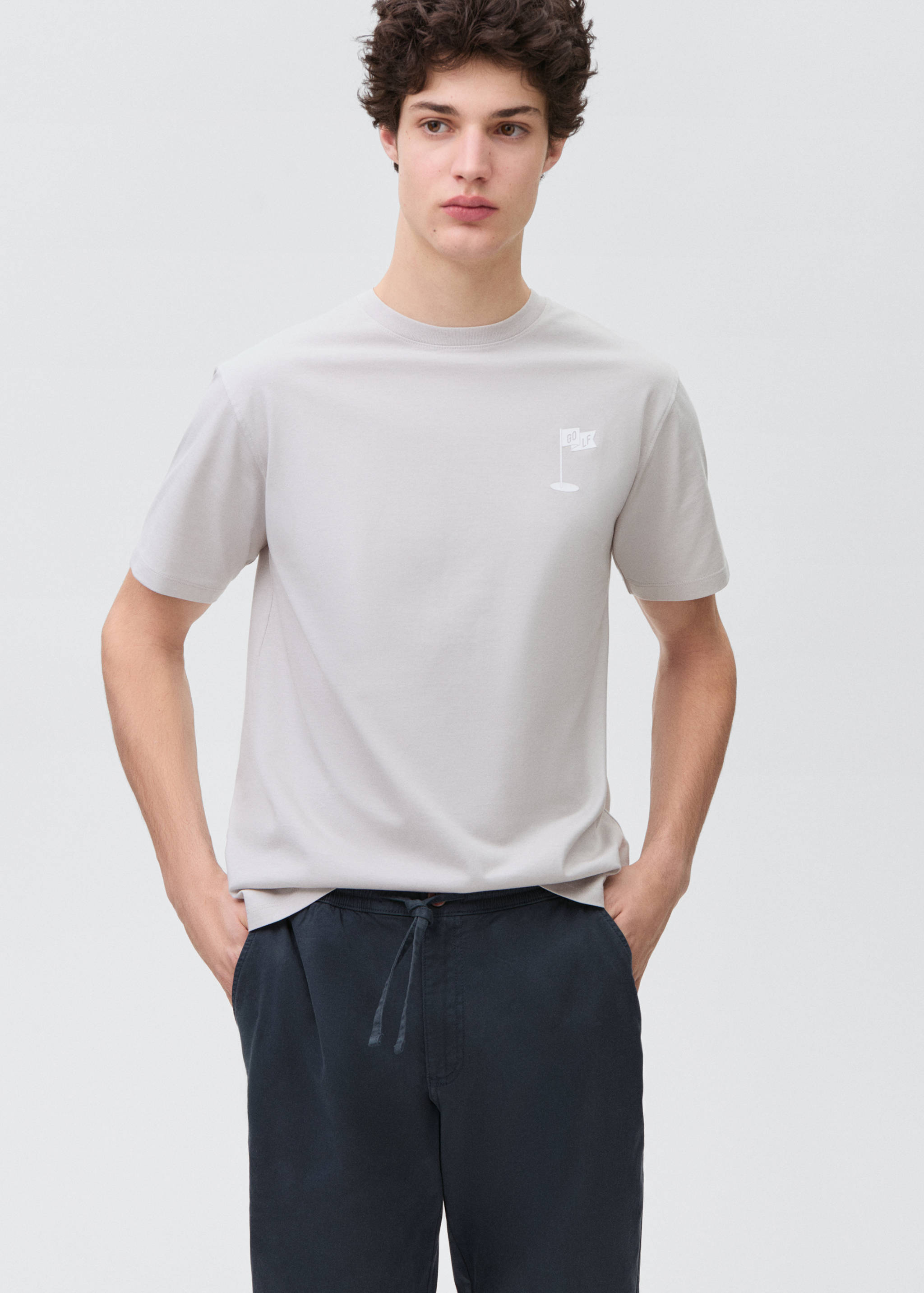 Jogger-Hose aus Baumwolle - Mittlere Ansicht