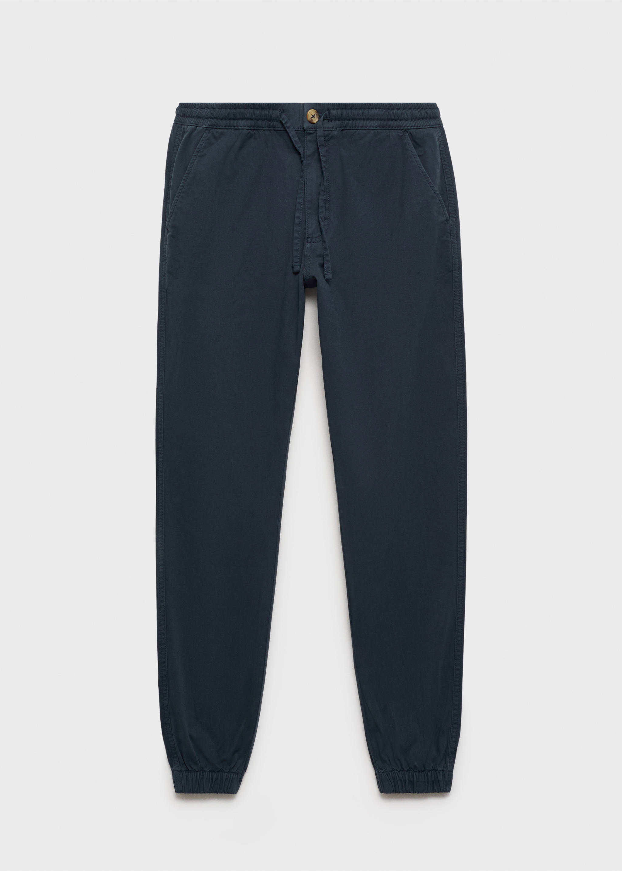 Cotton jogger-style trousers - Article without model, Dark Navy. Ref: 87041056-00.