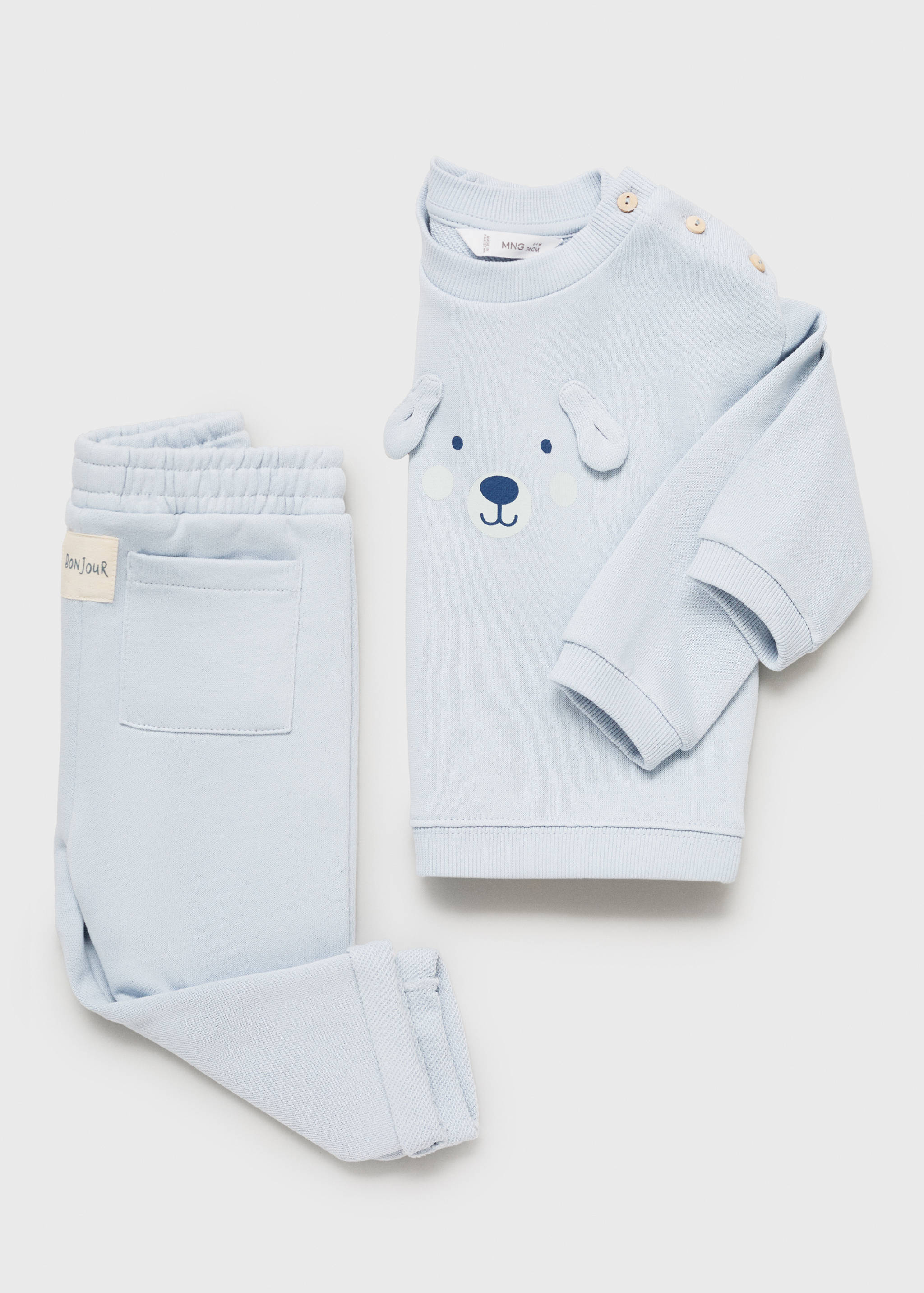 Embossed embellishment cotton sweatshirt - Details of the article 0