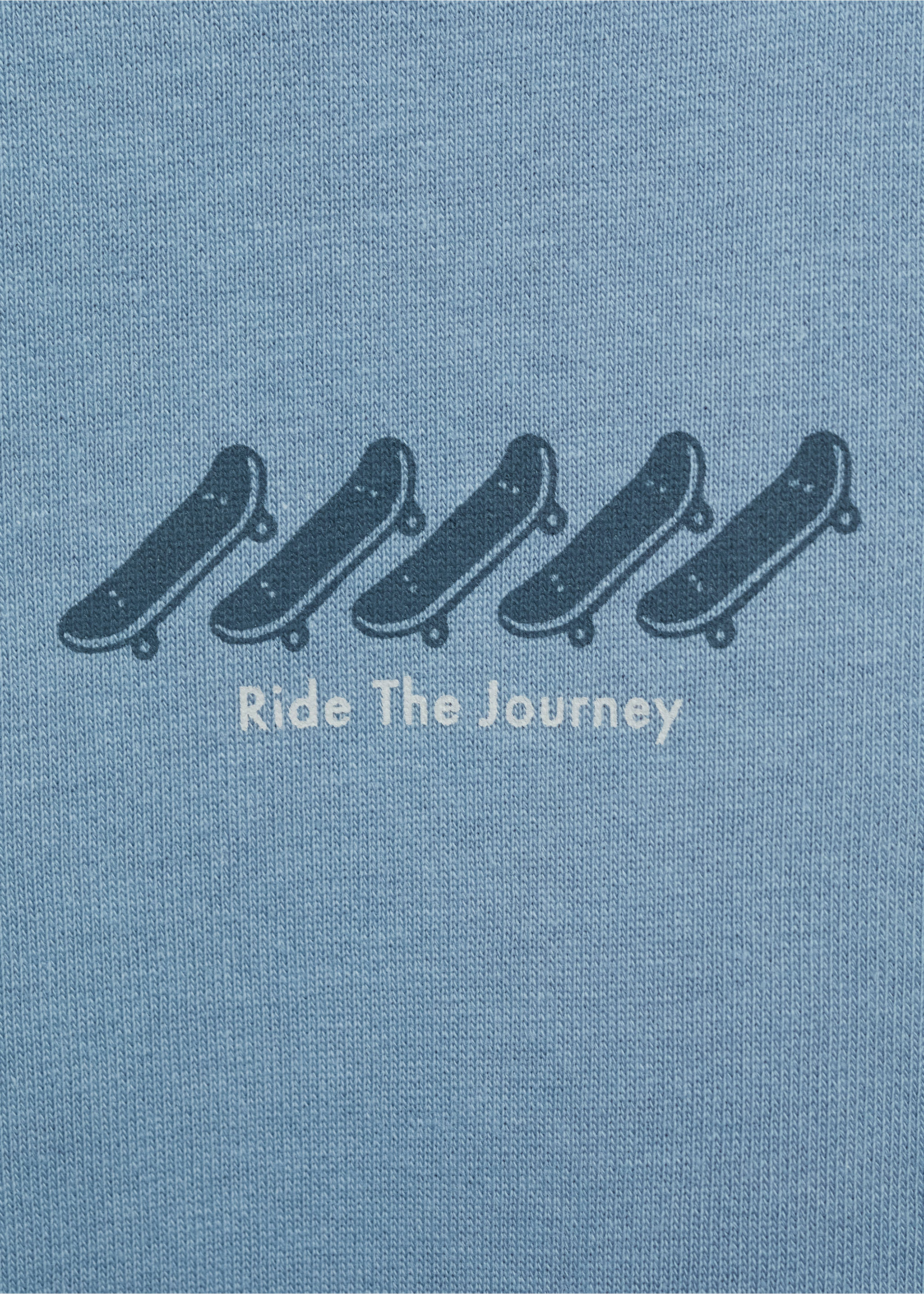 Printed cotton sweatshirt - Details of the article 8, Blue. Ref: 87041512-00.