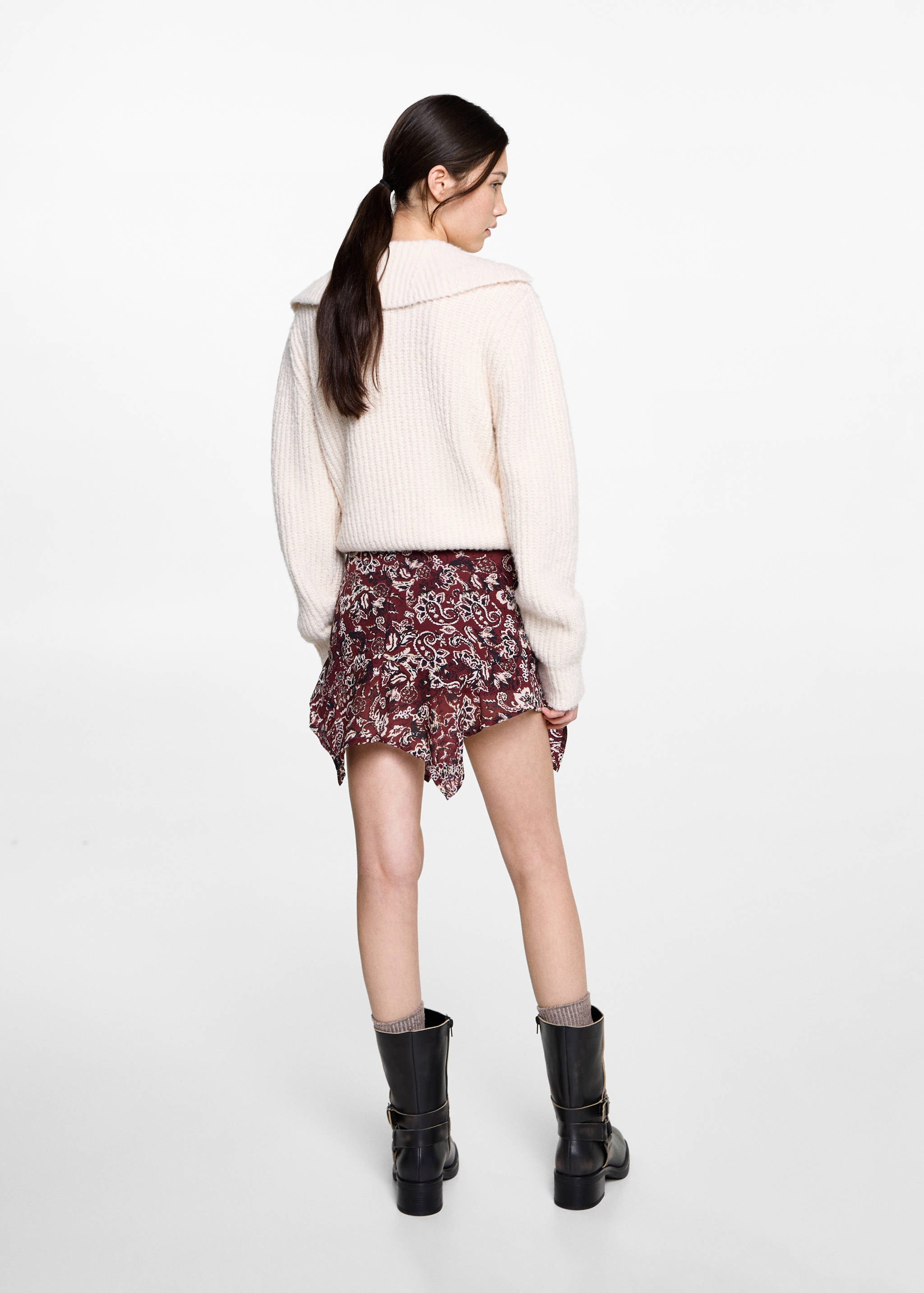 Asymmetrisches Printkleid - Rückseite des Artikels