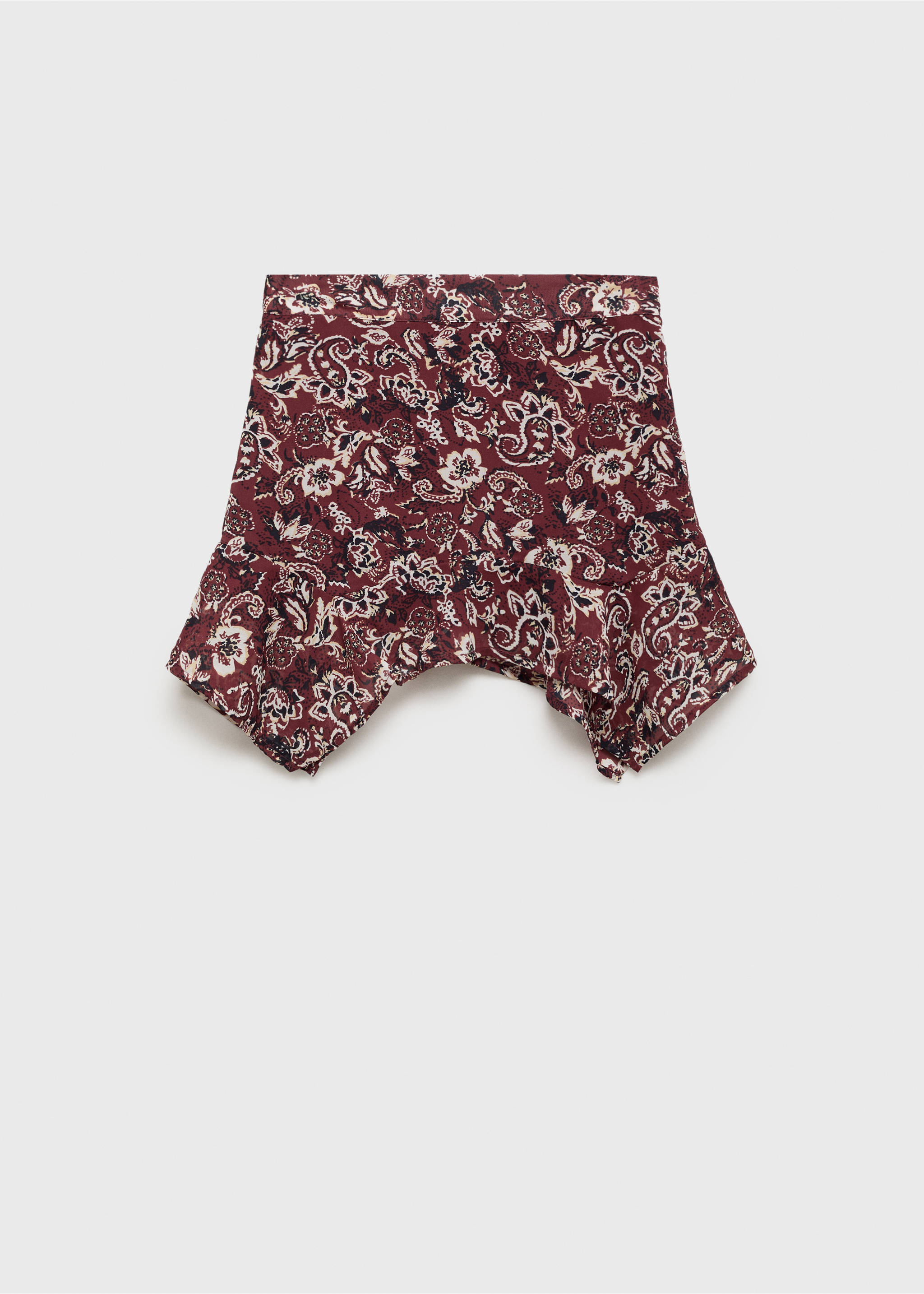 Asymmetrisches Printkleid - Artikel ohne Model, Granatrot. Ref: 87041513-00.