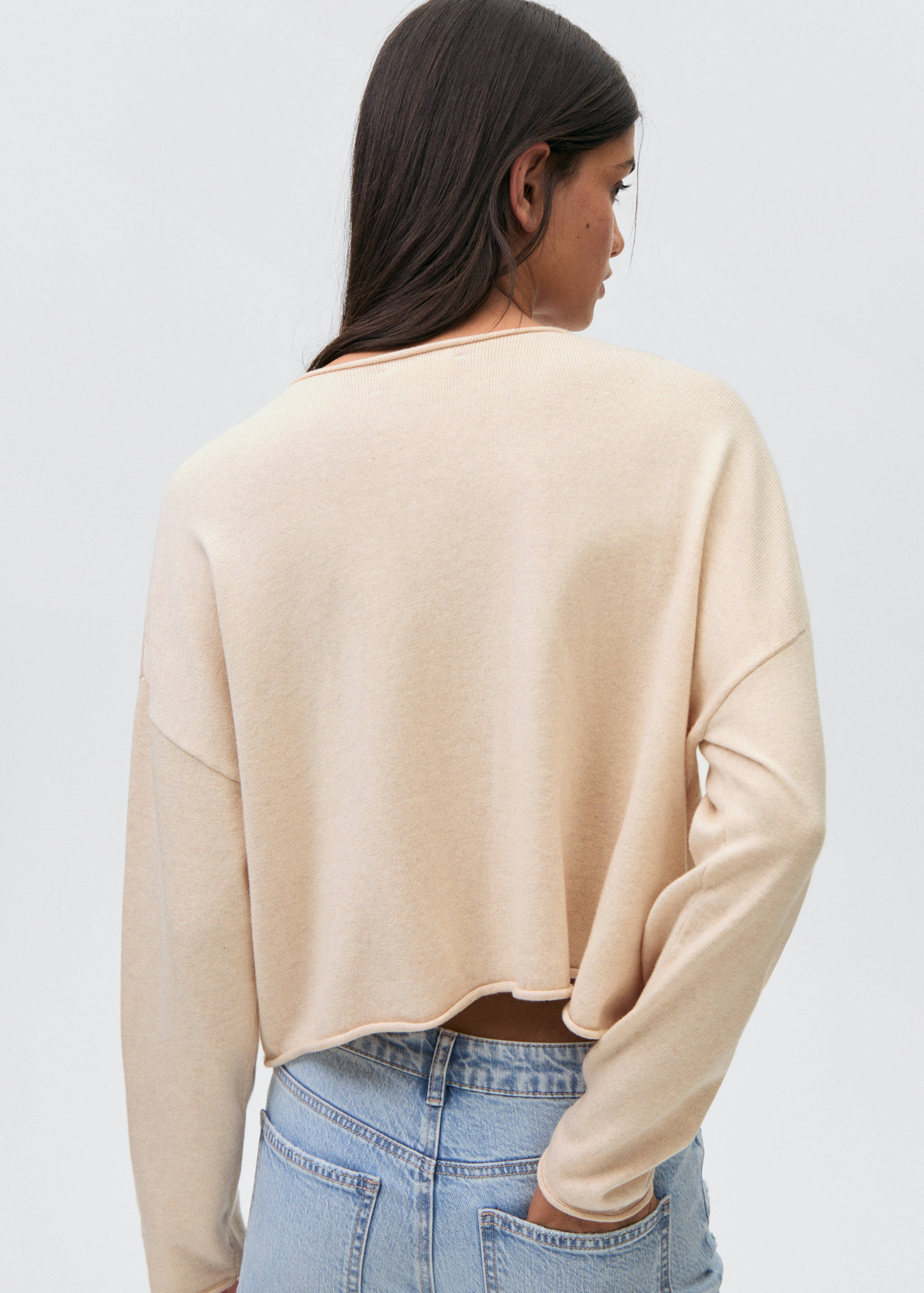 Pull-over maille fine oversize - Verso de l’article