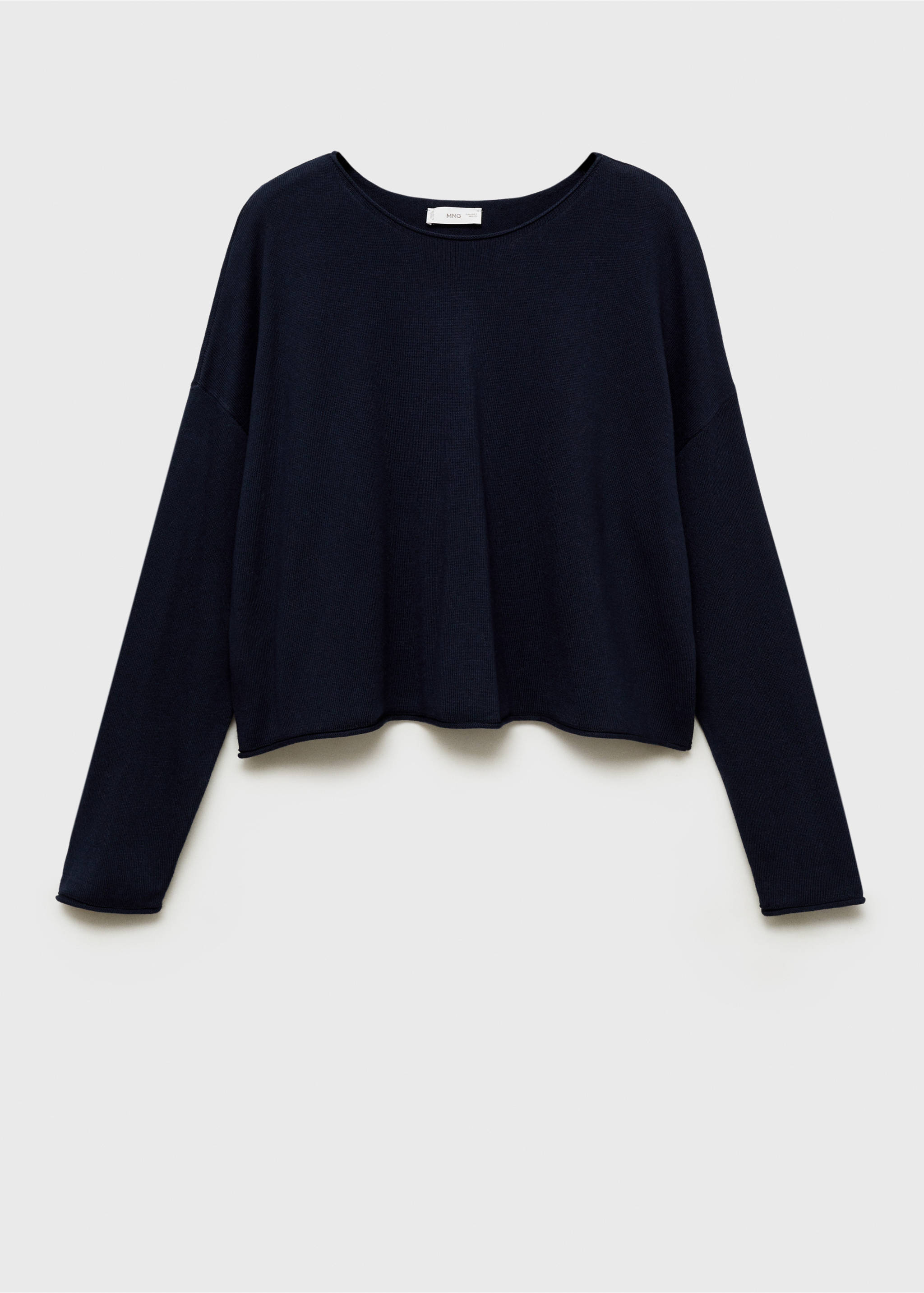 Sweter z cienkiej dzianiny oversize - Artykuł bez modela/modelki, Ciemnogranatowy. Ref: 87041516-00.