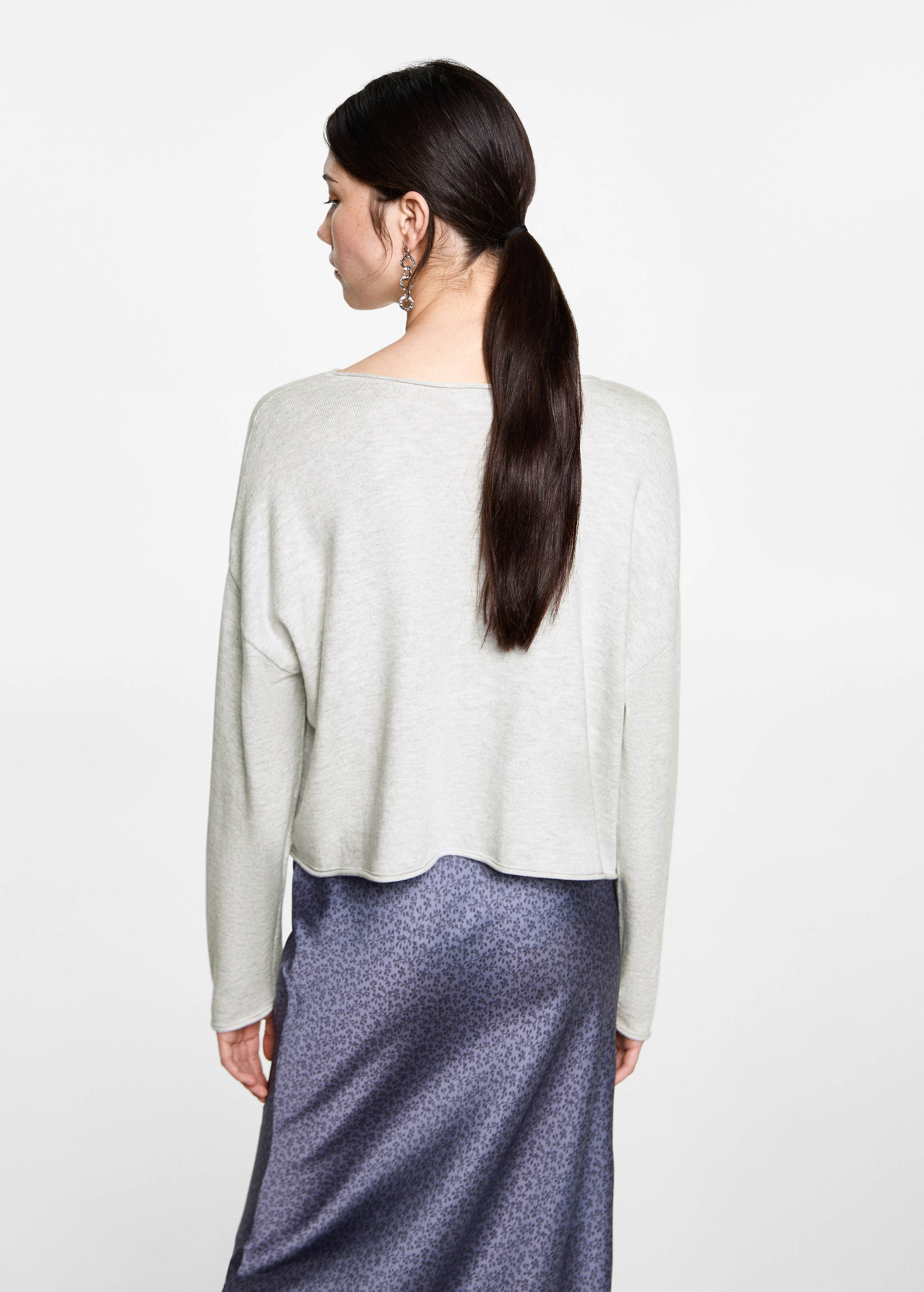 Pull-over maille fine oversize - Verso de l’article