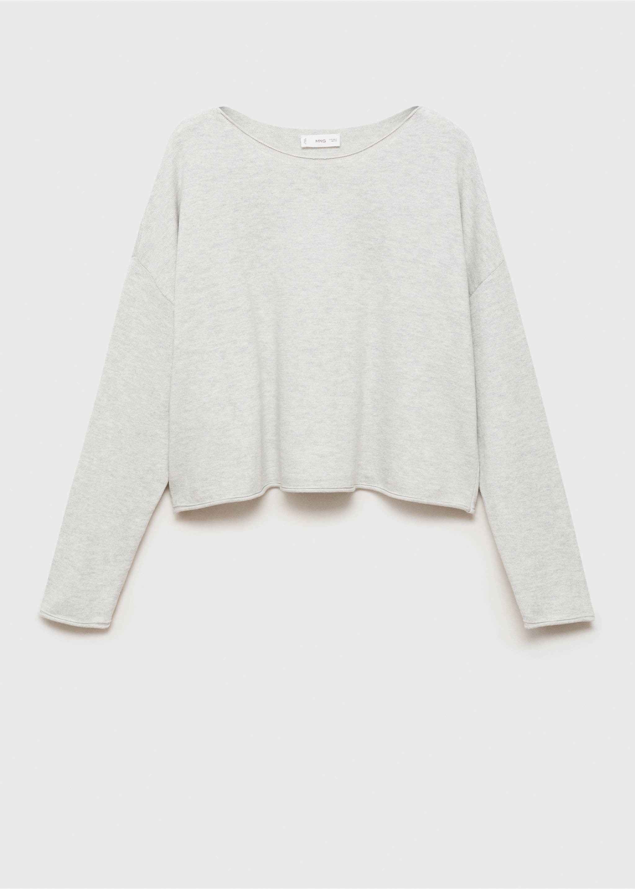 Oversized fine-knit sweater - Article without model, Light Heather Grey. Ref: 87041516-00.
